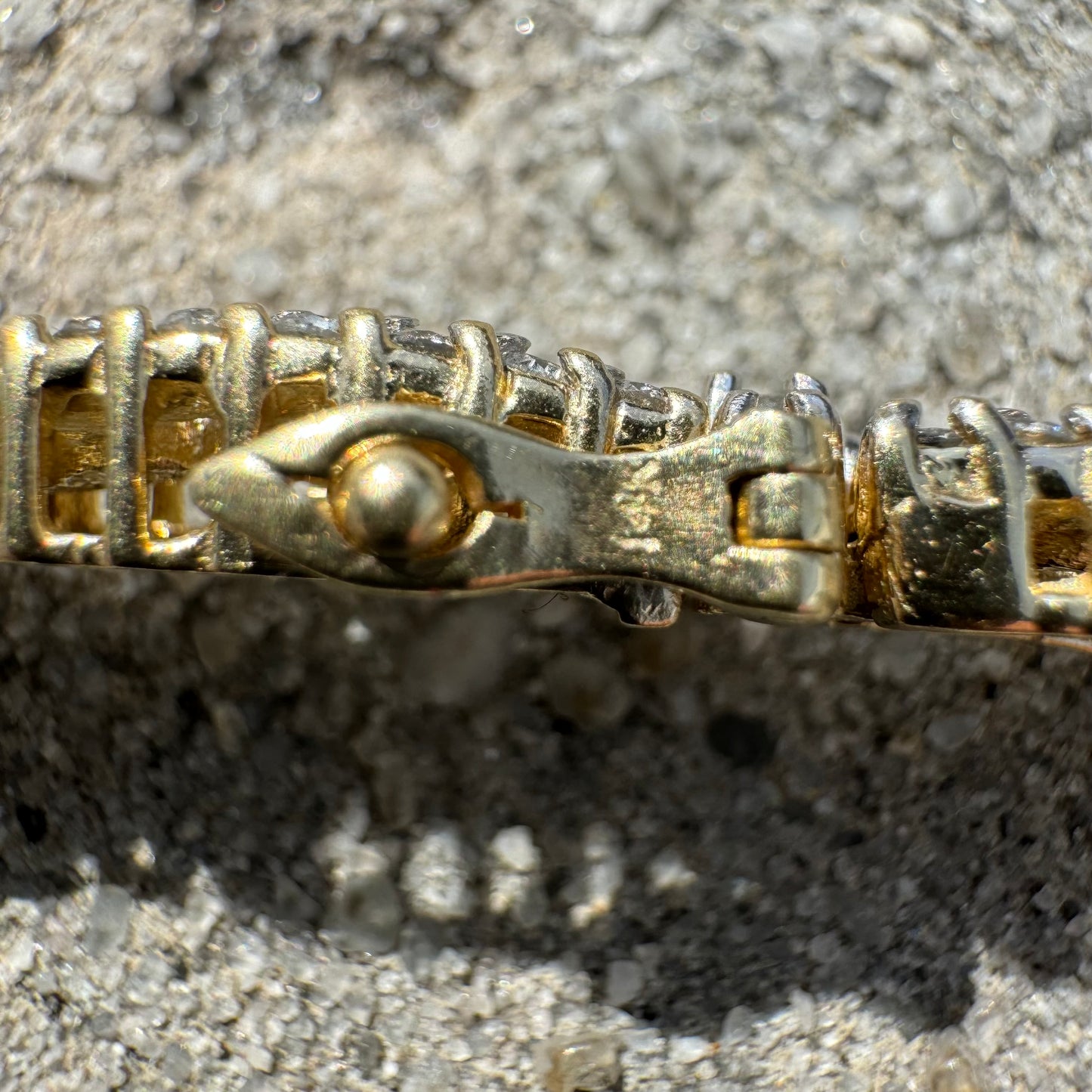 Vintage Heavyweight 14k Gold 3.6ctw Natural Diamond Bracelet (8”)