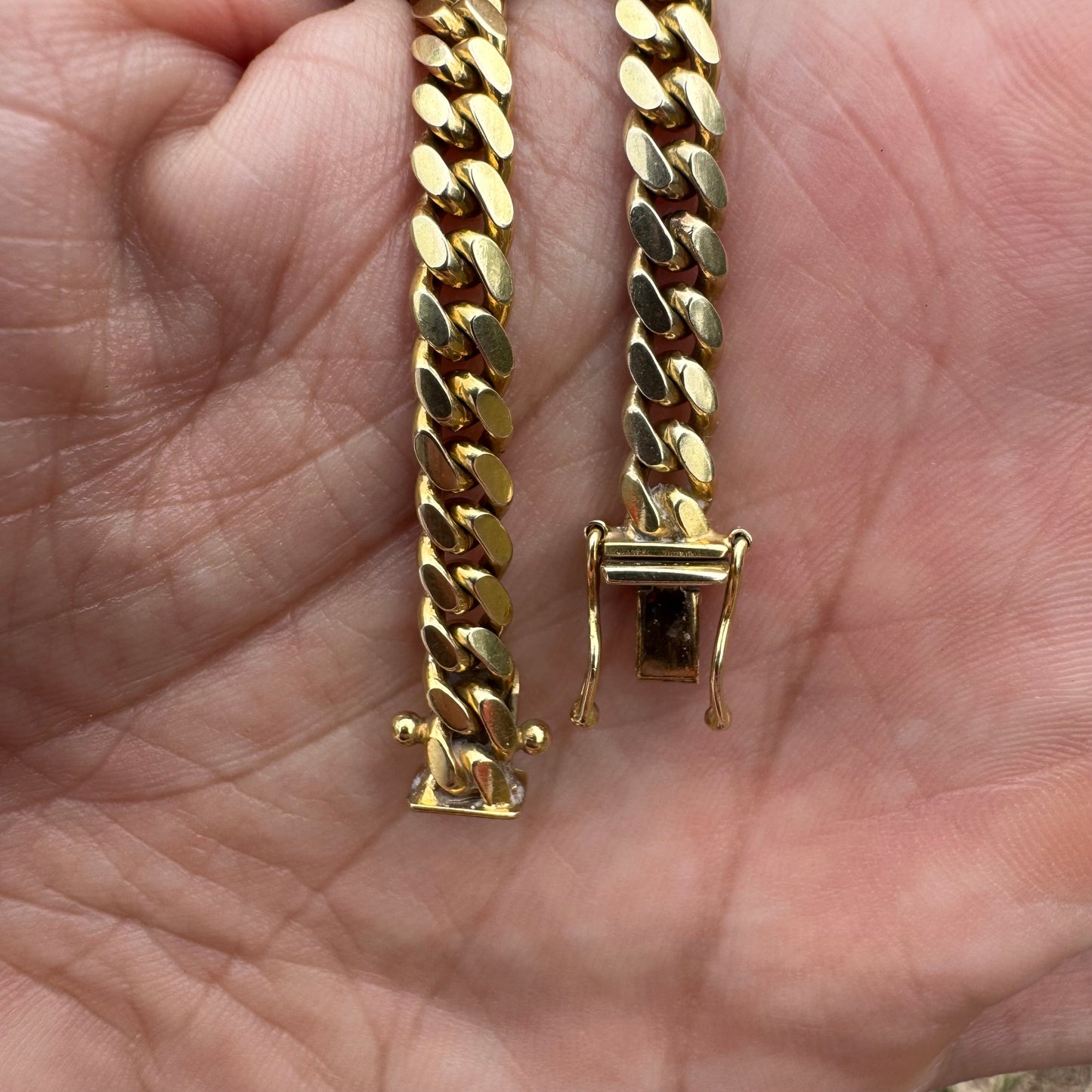 Classic Solid 10k Yellow Gold Heavyweight Miami Cuban Link Necklace (18.5”)