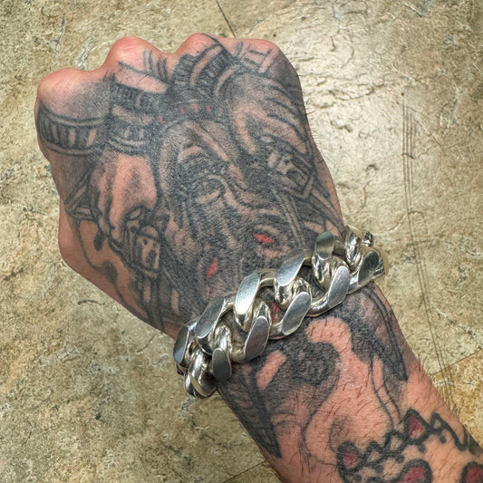 Super Heavyweight Italian Sterling/.925 Giant Miami Cuban Link Bracelet (8.25”)