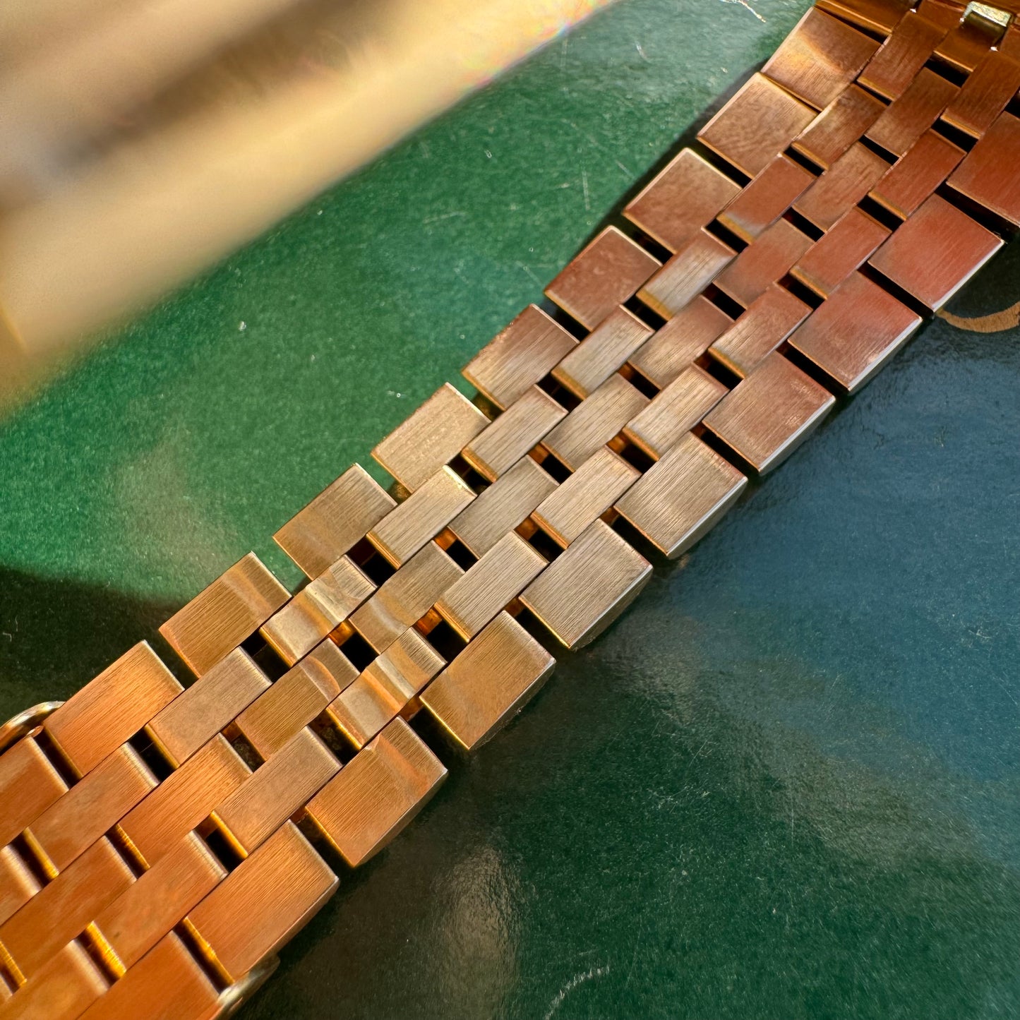 1966 Rolex Oyster Perpetual Date Ref. 1503 Florentine Finish 14k Gold (7.5”/34mm)