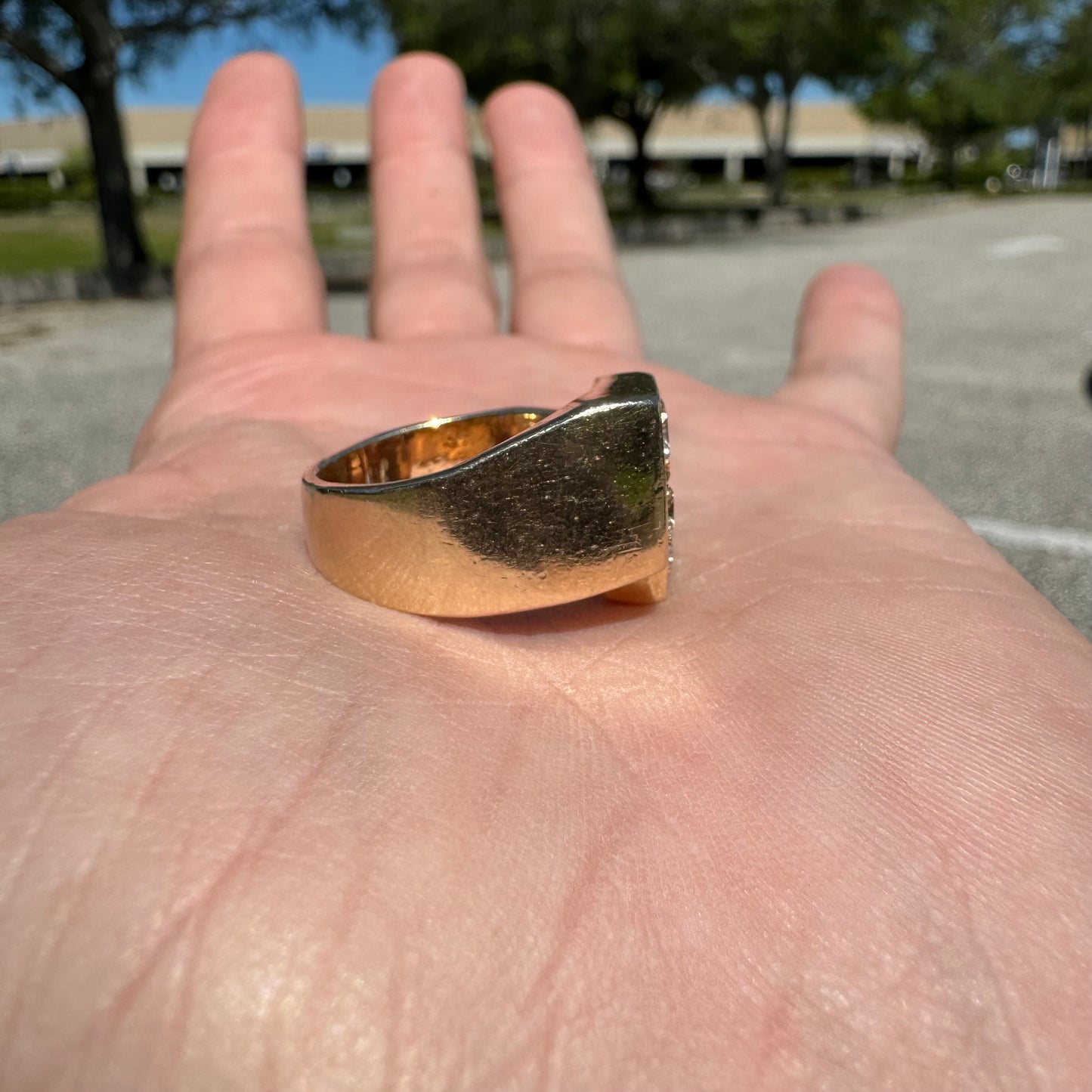 Custom Solid 14k Yellow Gold 1.5CTW Natural VS Diamond Dice Ring (8)