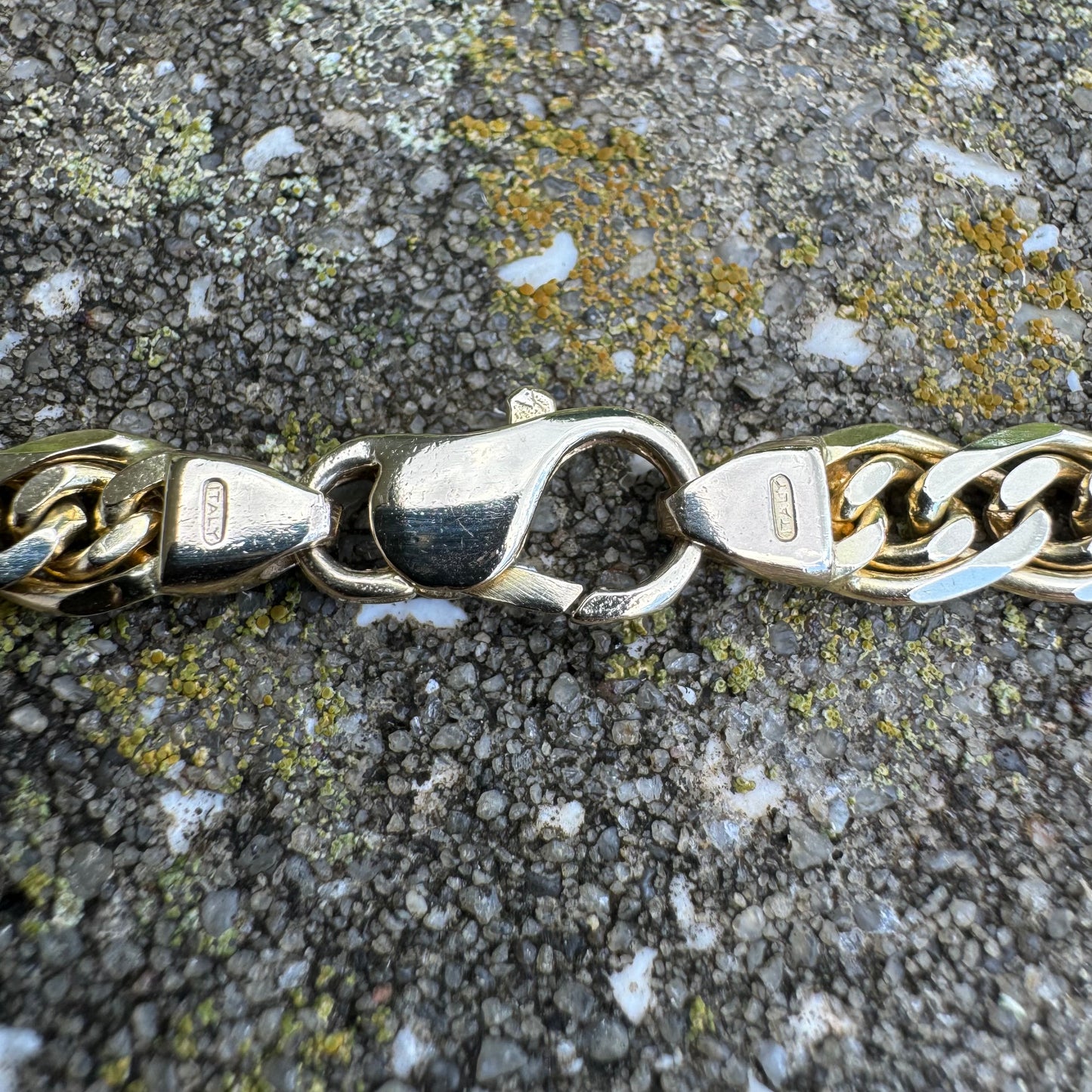 Vintage Solid 14k Yellow Gold Old School Knife-Edged Double Cuban Curb Link Necklace (20”)