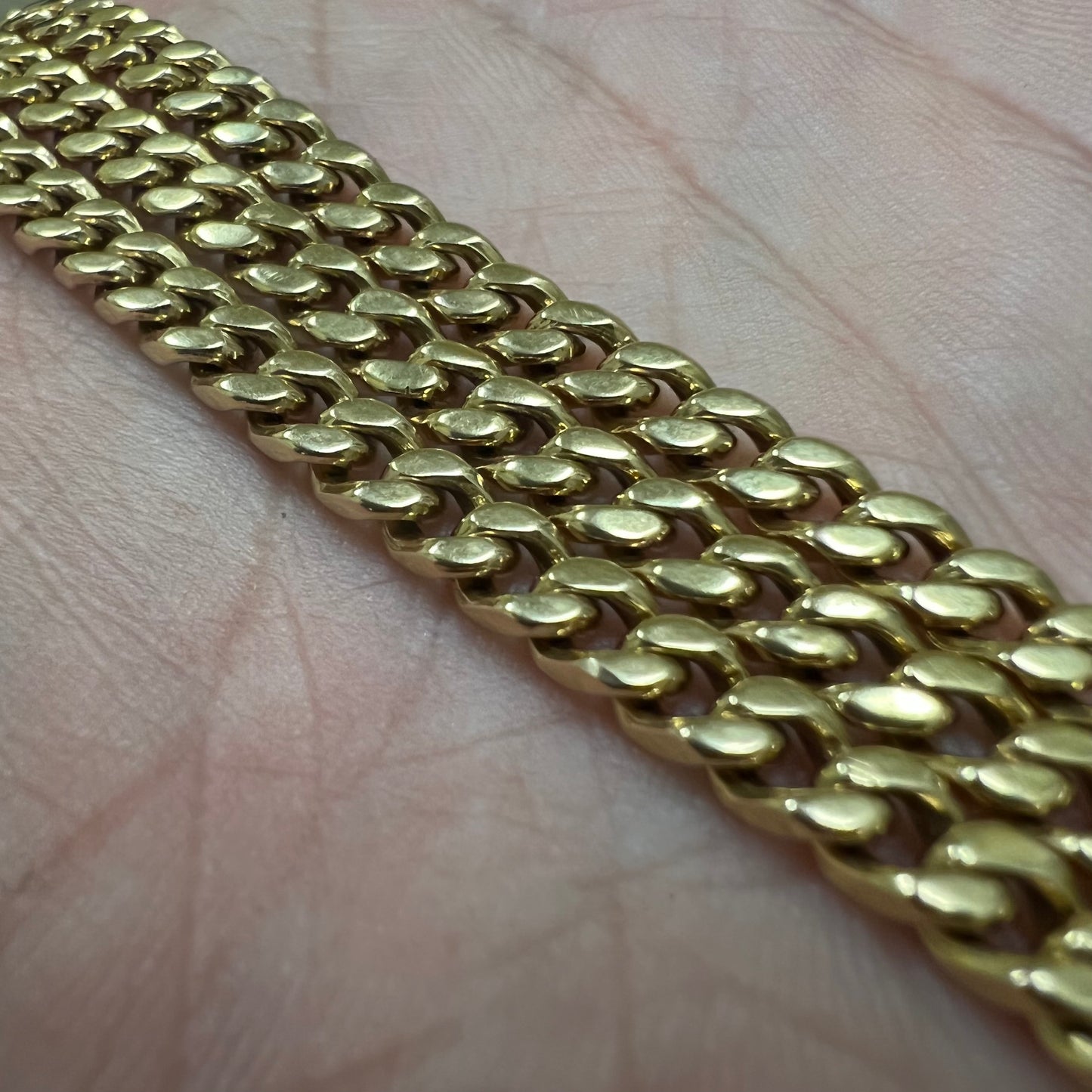 1950’s Solid 14k Yellow Gold Old School Cuban Link Necklace (20.5”)