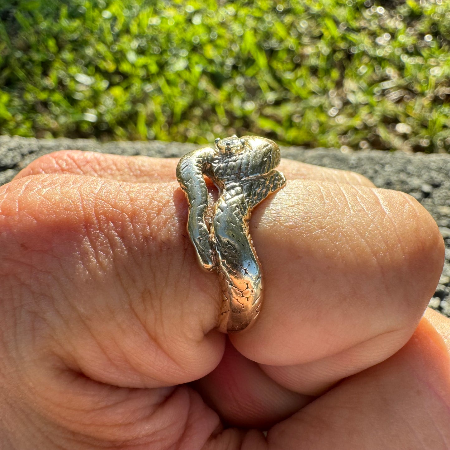 Art Deco 1920’s Solid 14k Yellow Gold Wraparound Intertwined Snake Ring (9)