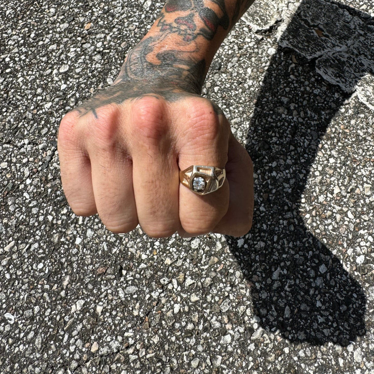 1960’s Avant-Garde 14k Gold .50ct Natural Diamond Modernist Ring (10)