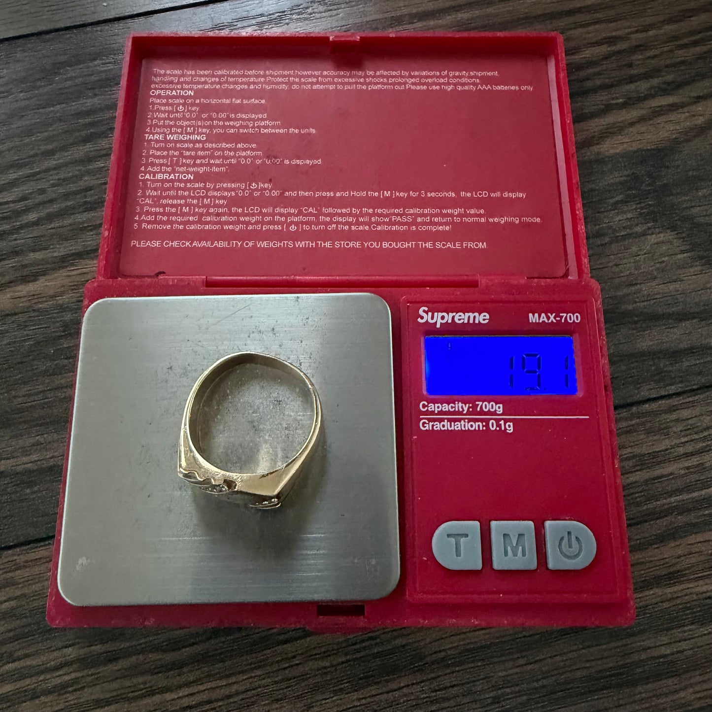 Vintage Solid 14k Yellow Gold .50ctw Natural Diamond Gold Bearing Quartz Signet Ring (13.5)