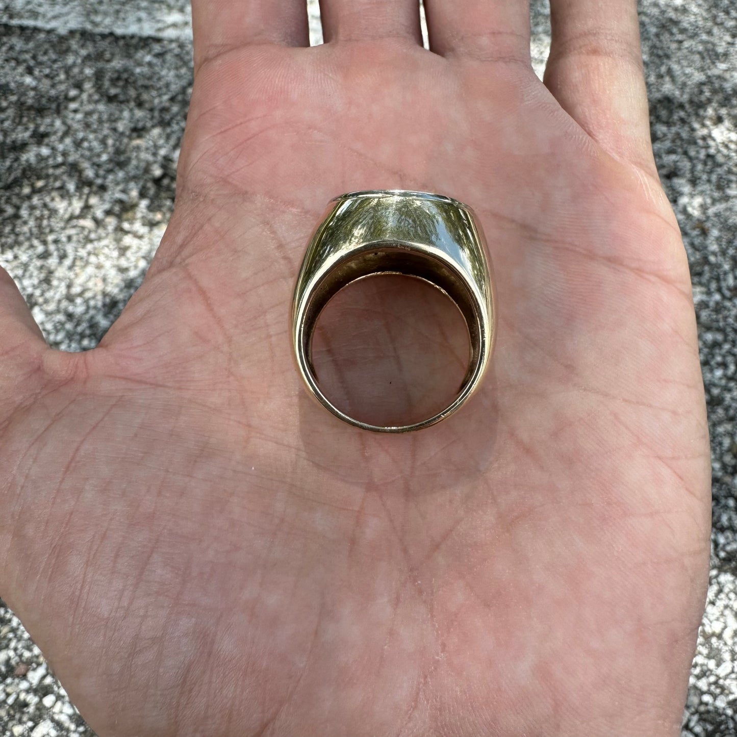 Vintage 14k Gold Harley-Davidson Derby Cover Ring (11.5)