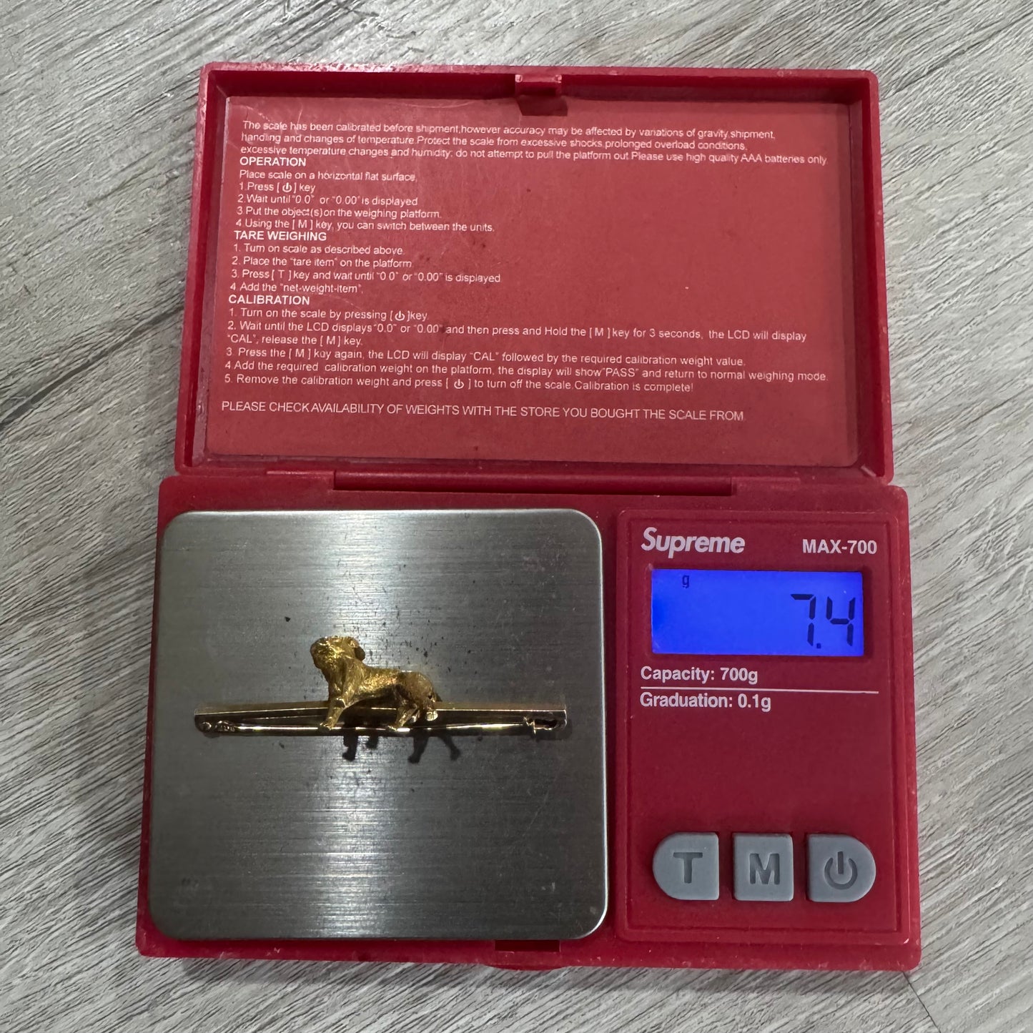 Victorian 15ct Solid Yellow Gold English Bulldog Brooch