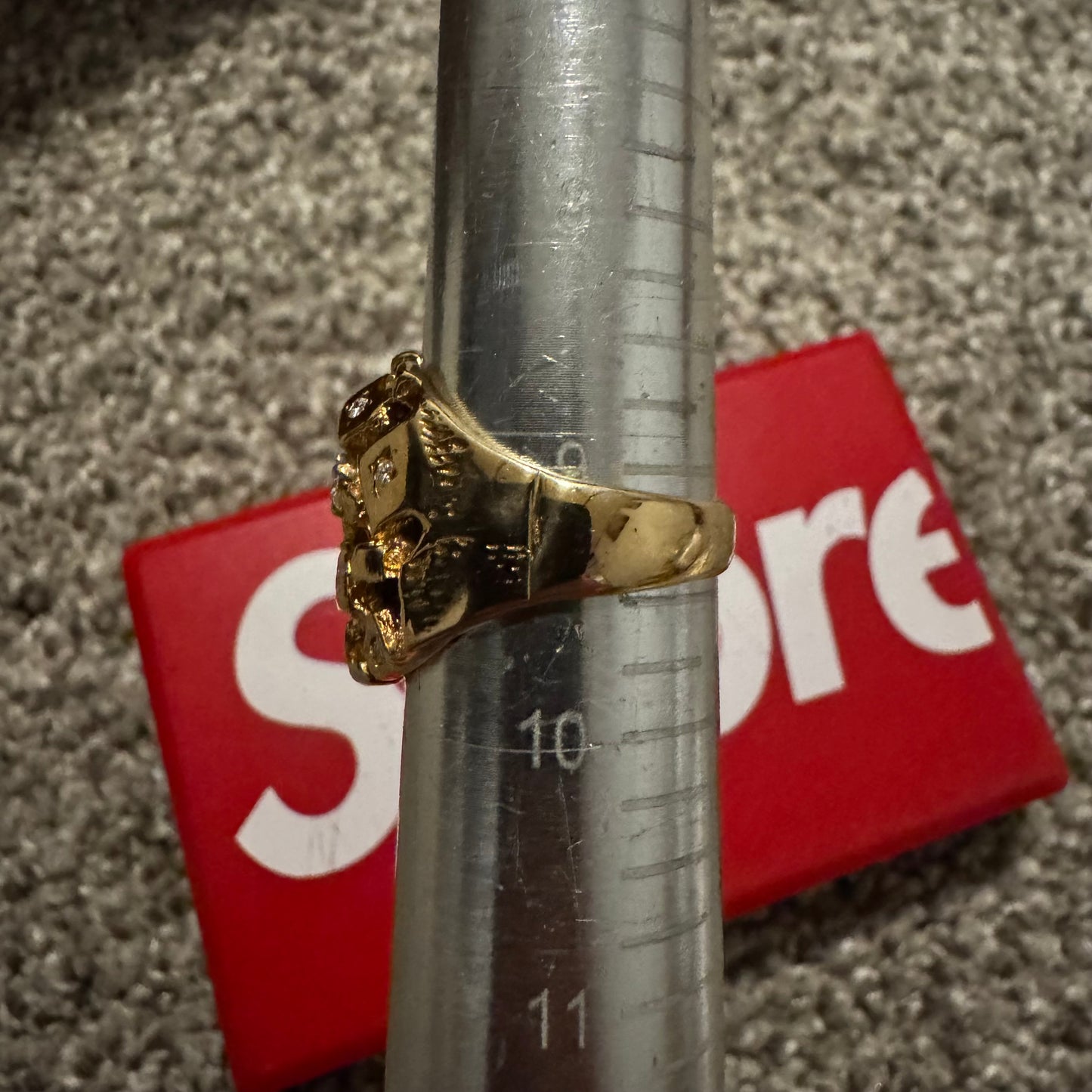 Vintage Solid 14k Yellow Gold 1.0ctw Natural Diamond Nugget Ring (9.25)