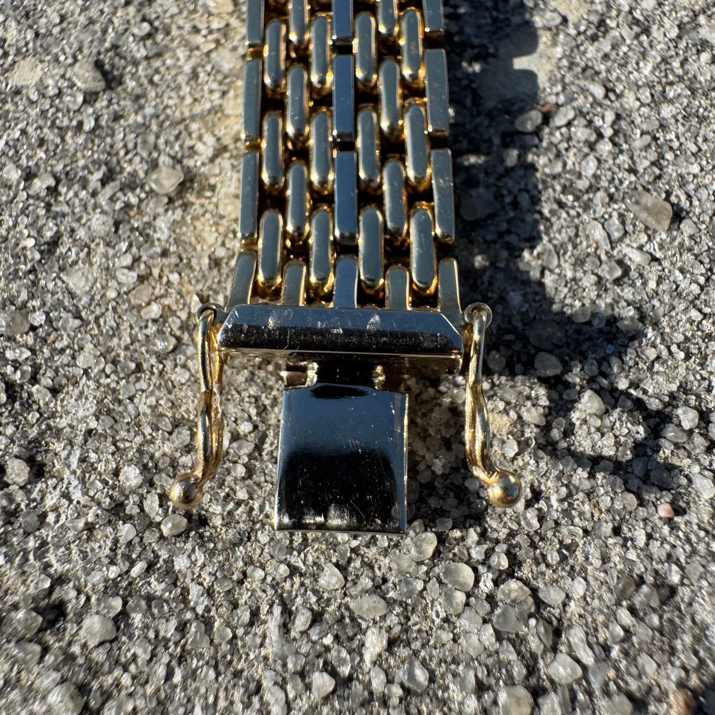Vintage Heavyweight Solid 14k Yellow Gold 4ctw Natural Emerald And Diamond Panther Link ID Bracelet (7.75”)