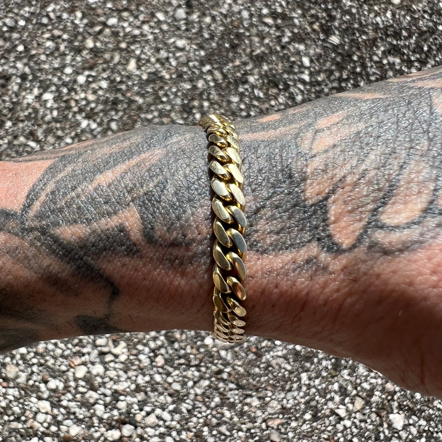 Vintage Solid 14k Yellow Gold Miami Cuban Link Bracelet (8”)