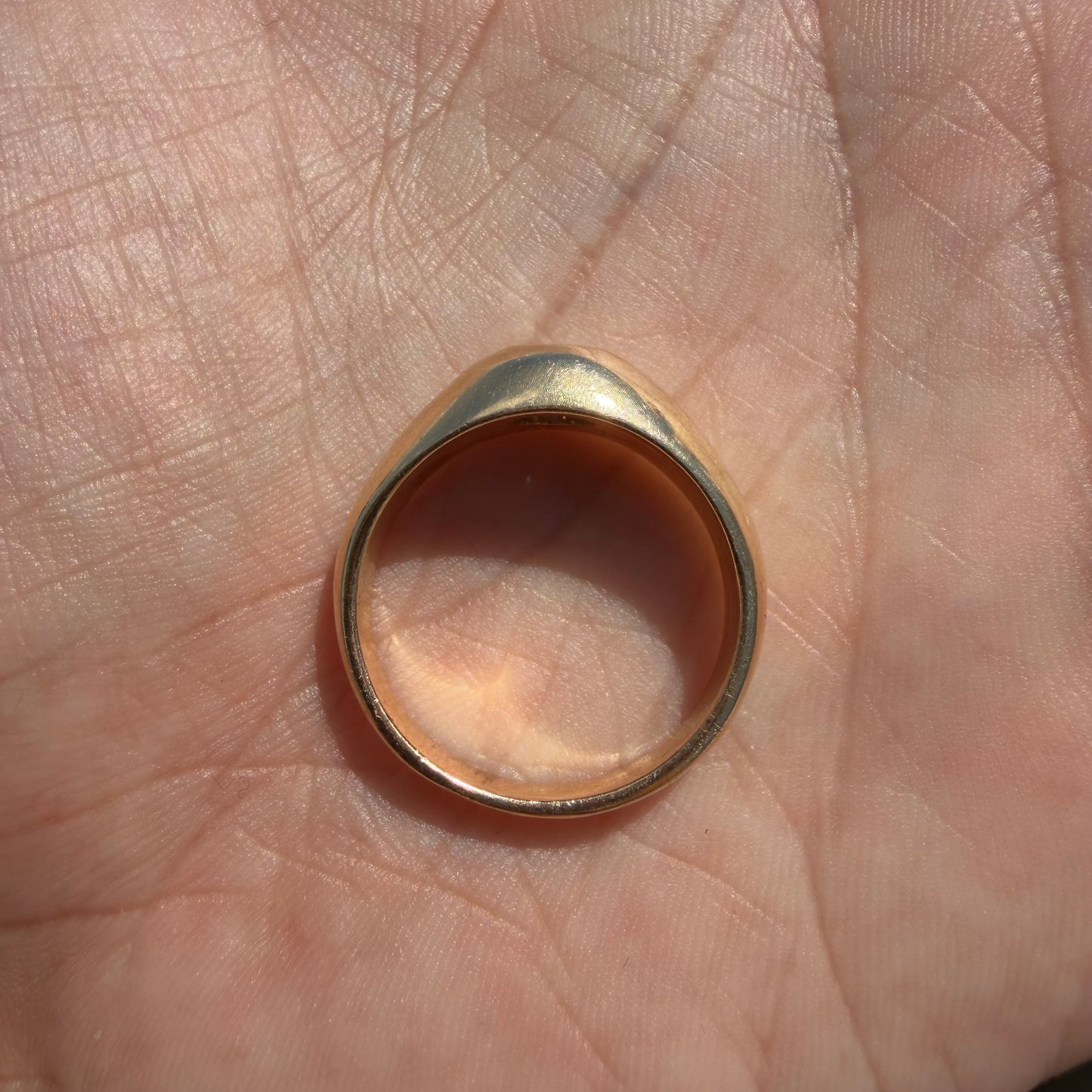 Mid-Century Solid 14k Yellow Gold .45ct Natural VS Diamond Rub Over Gypsy Ring (10)