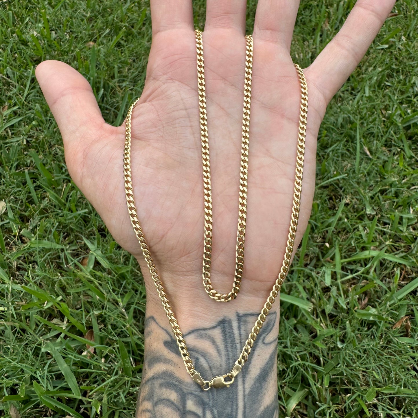 Vintage Solid 10k Yellow Gold Classic Heavyweight Cuban Link Necklace (25”)