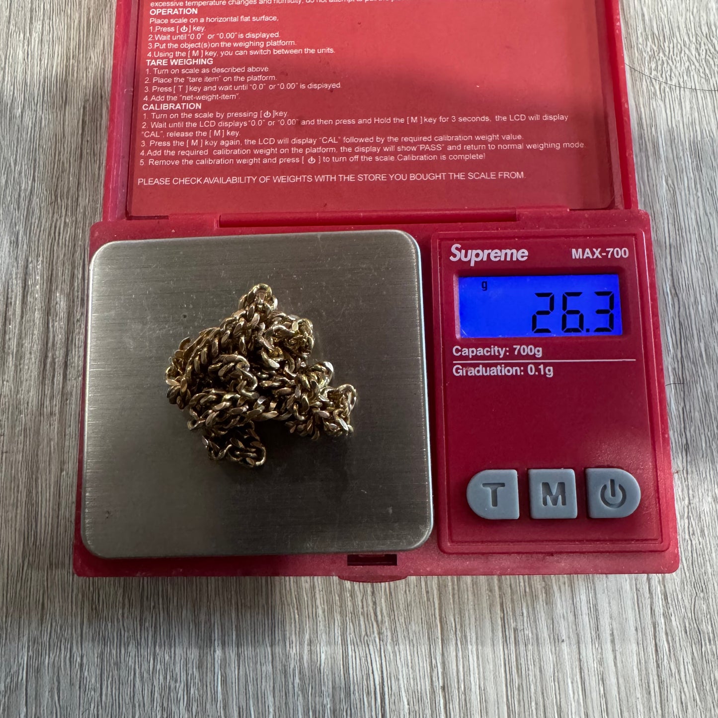 Mid-Century Solid 18k Yellow Gold Handcrafted Cuban Curb Link Necklace (21.25”)