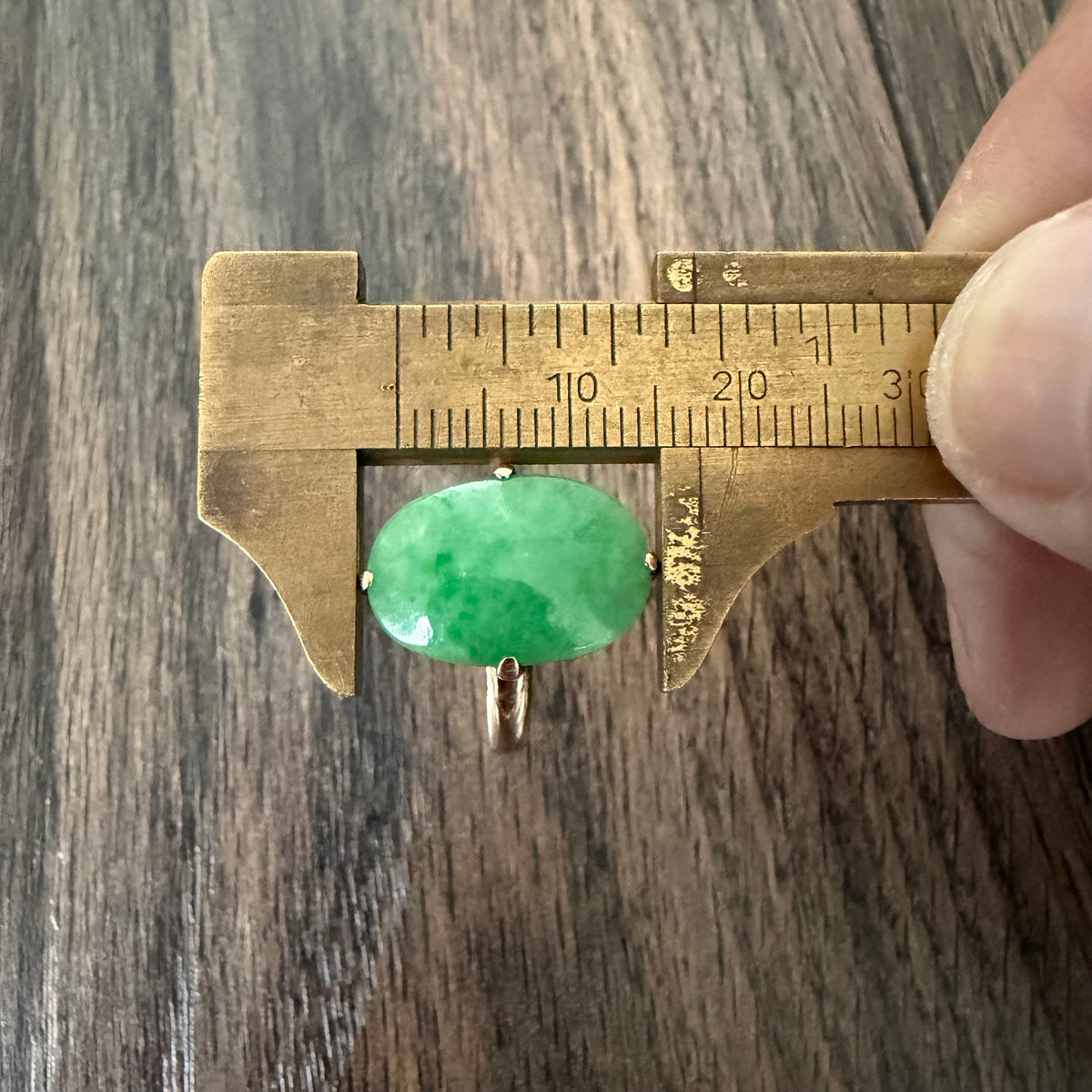 Antique Chinese Traditional 18k Gold 5.0ct Green Apple Jadeite Ring (6)