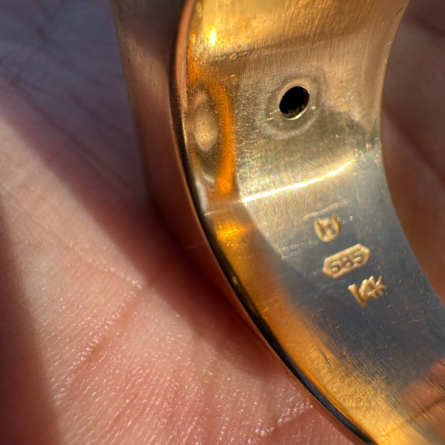 Mid-Century 14k Yellow Gold 21.6k Mexican Dos Pesos Coin Ring (9)