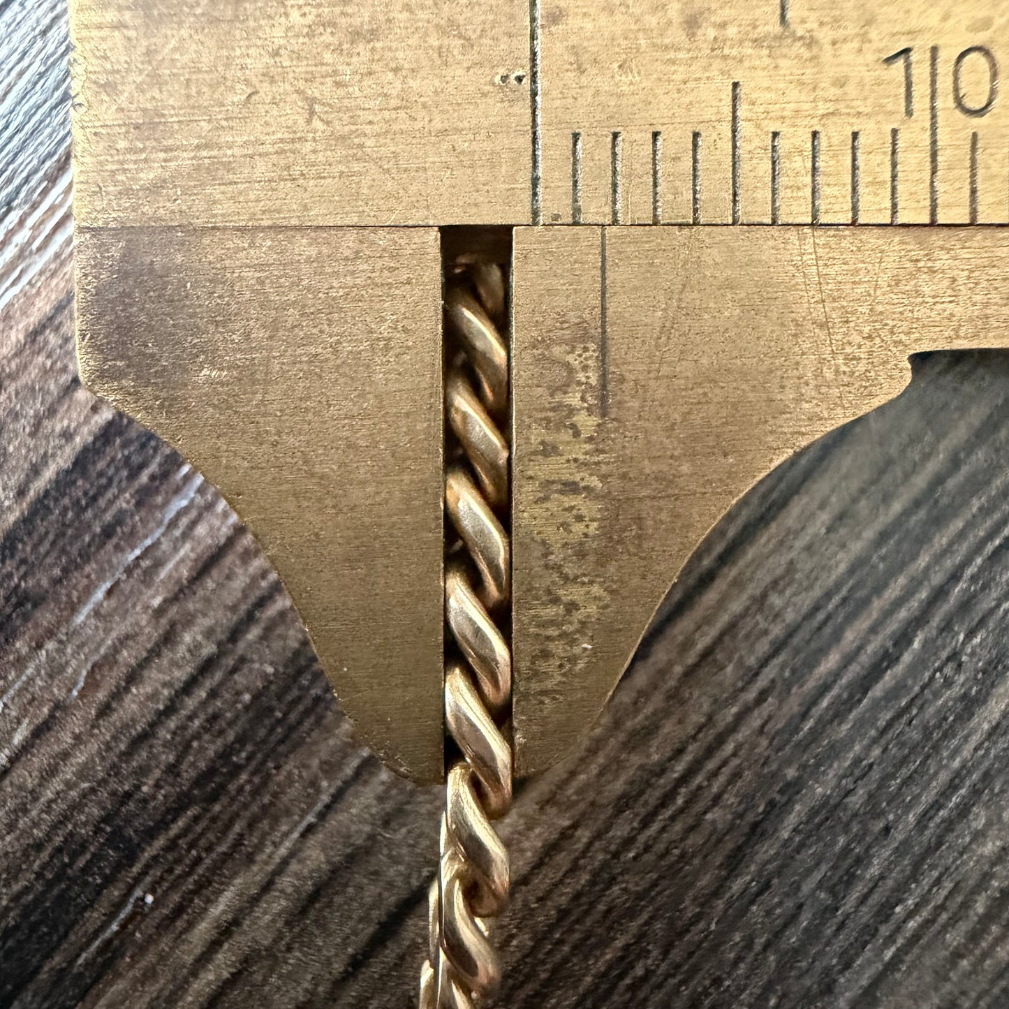 1917 Solid 14k Yellow Gold Double Albert Curb Link Watch Chain Necklace (22.5”)