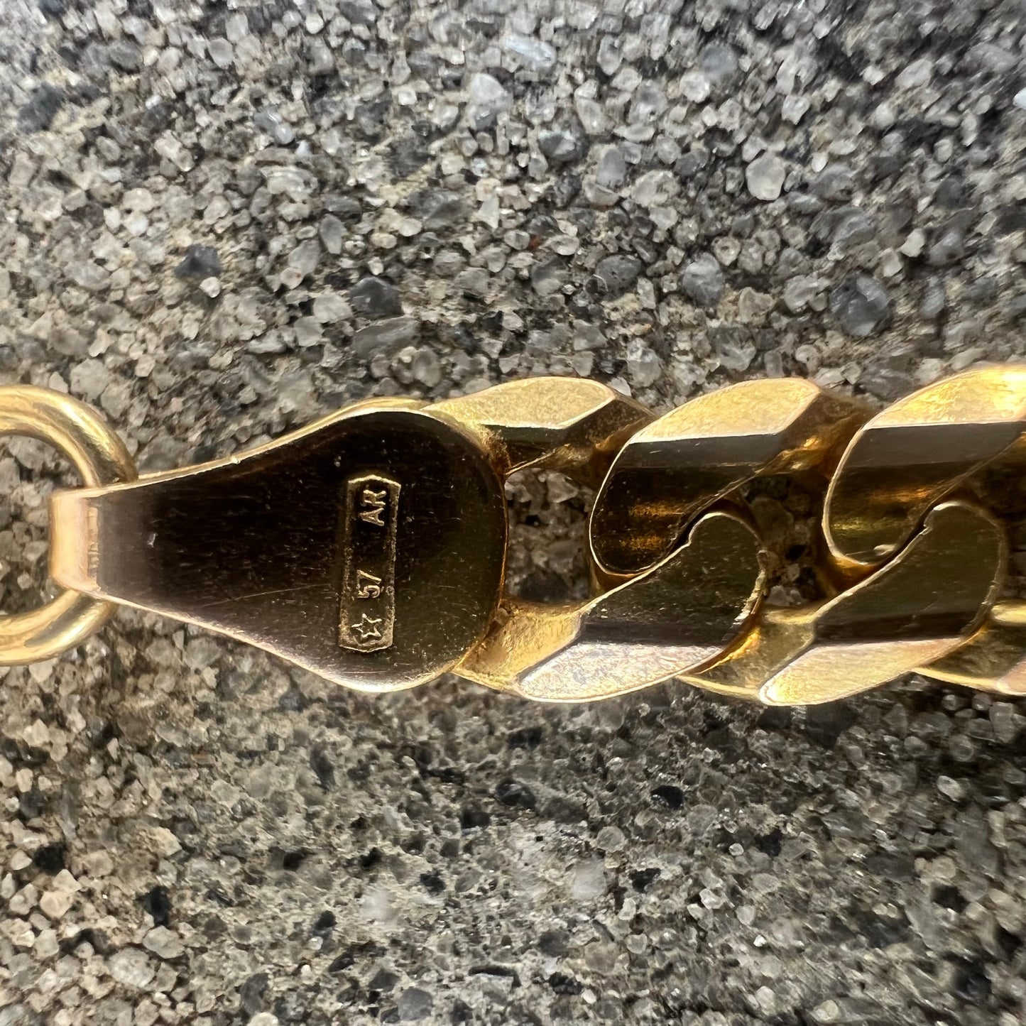 1990’s Solid 10k Beveled Edge Italian Figaro Link Necklace (22”)