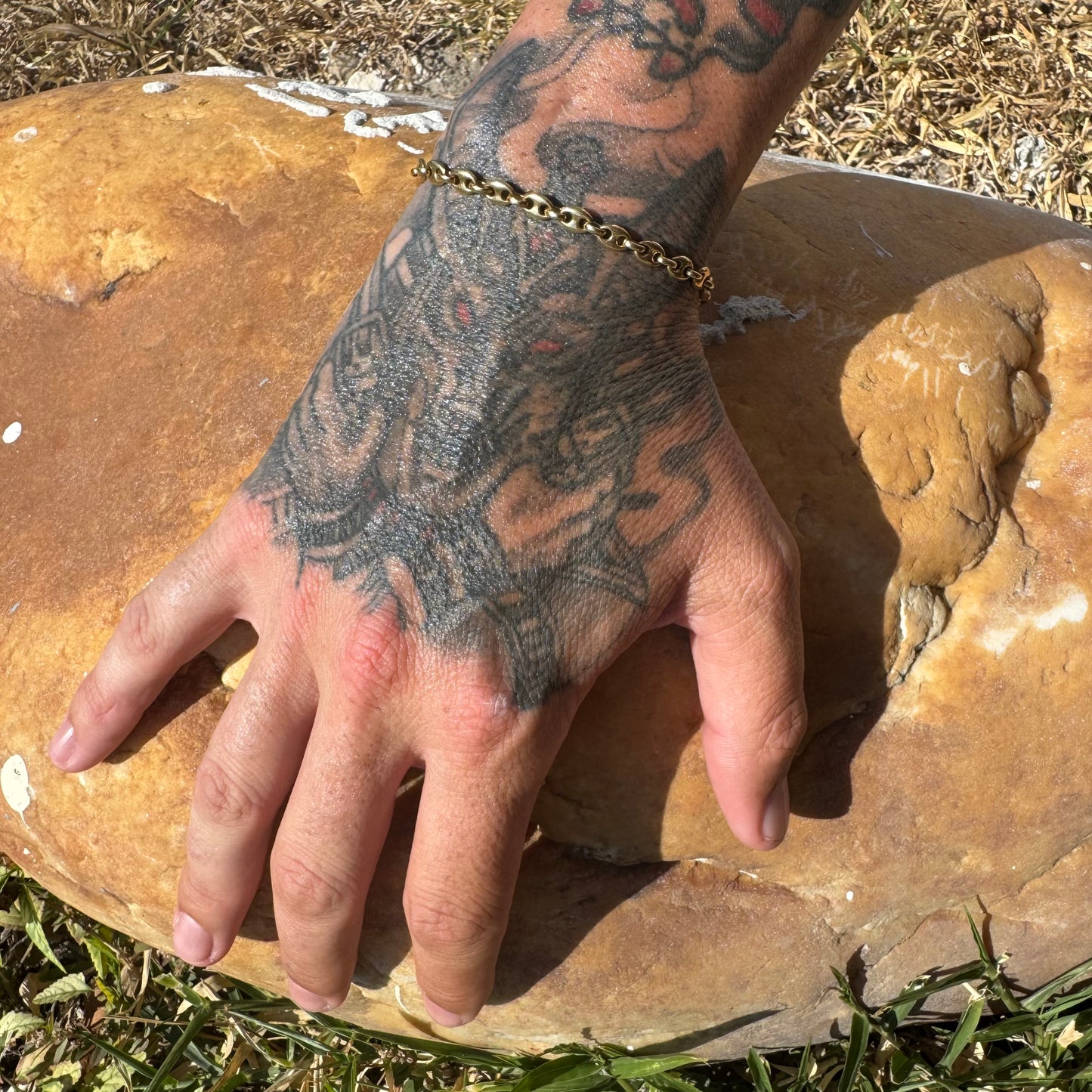 1970’s UnoAerre Solid 14k Yellow Gold Puffed Mariner Link Bracelet (7.5”)