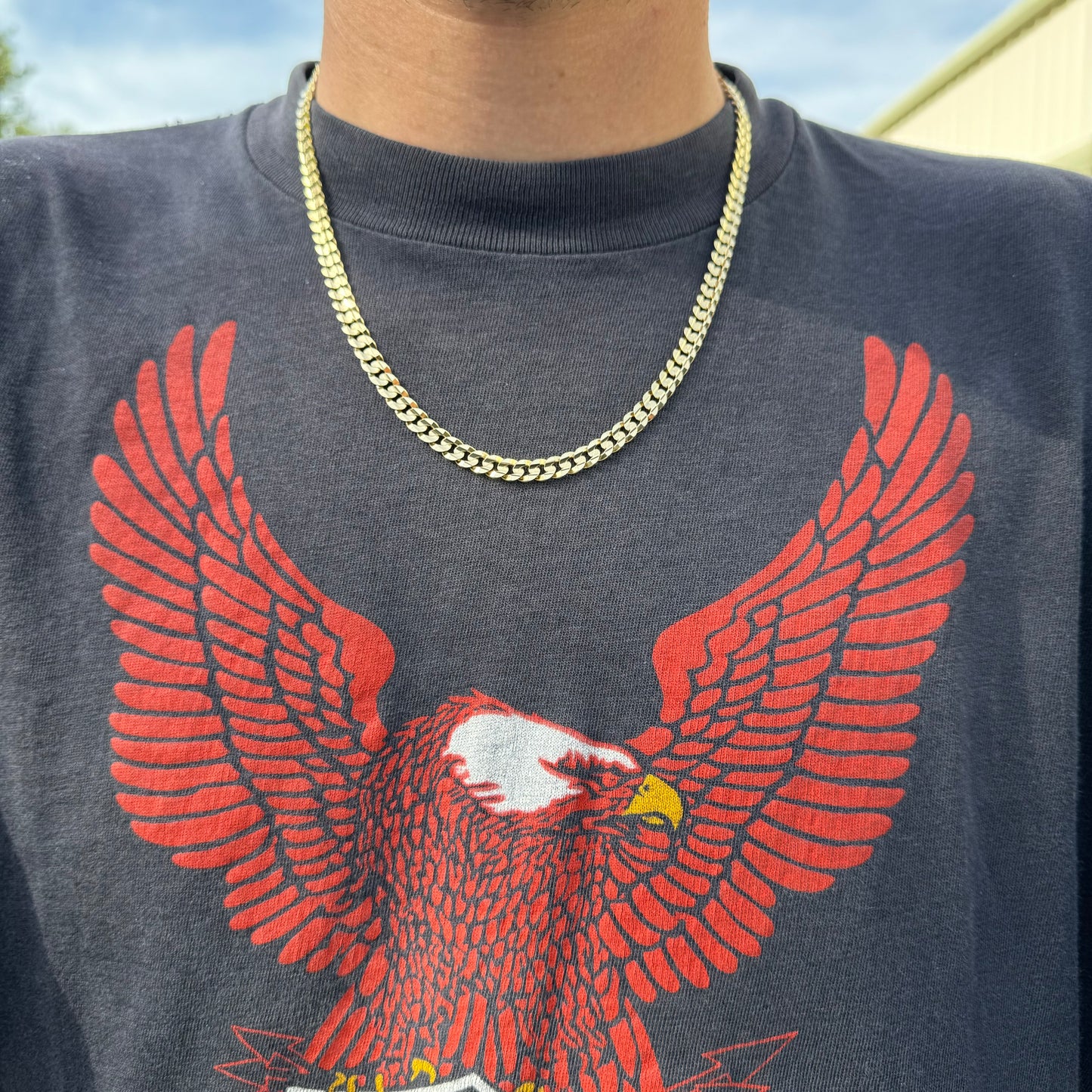 Brand New Solid 14k Yellow Gold Cuban Curb Link Necklace (20”)