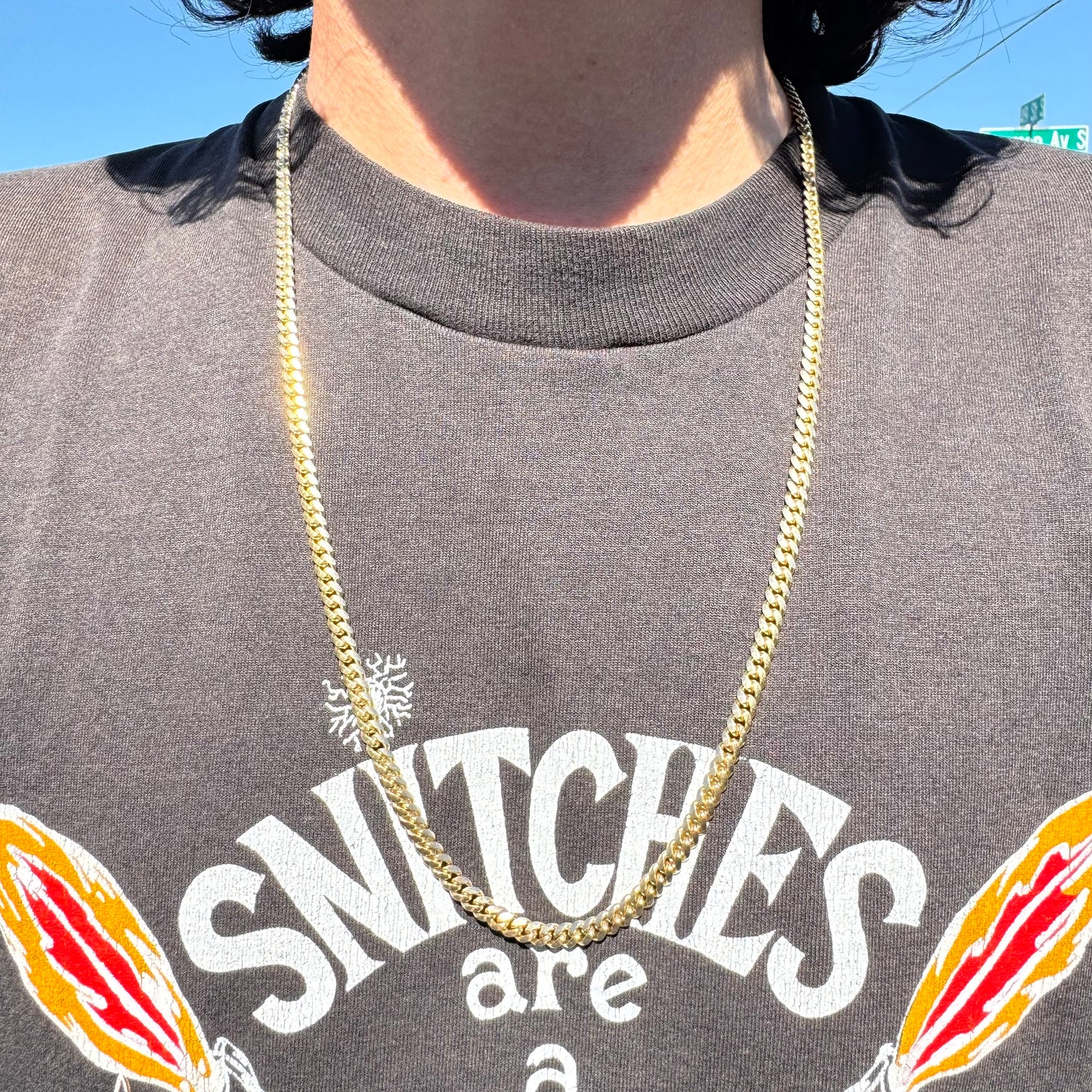 Vintage Solid 14k Yellow Gold Heavyweight Miami Cuban Link Necklace (27”)