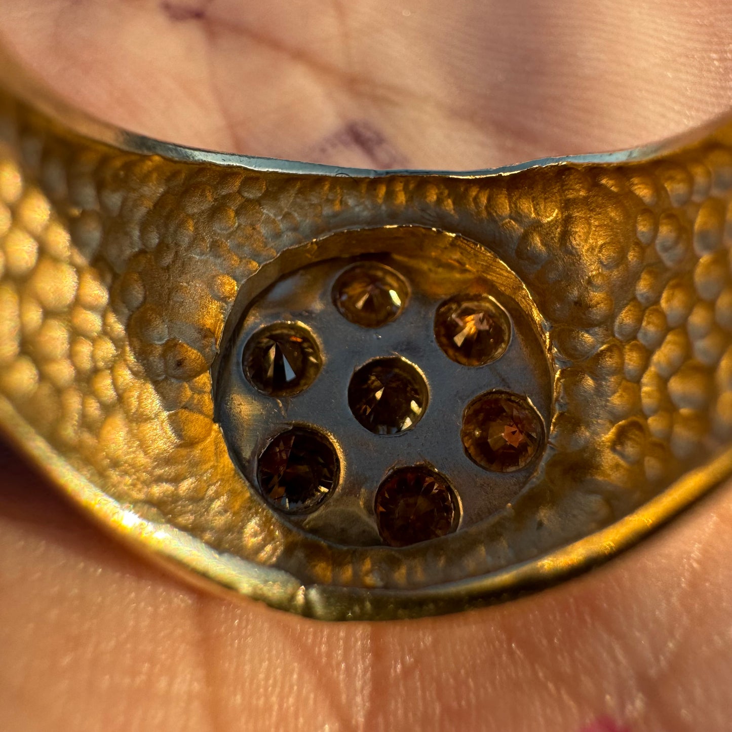 1970’s 14k Yellow Gold 1.75ctw Natural Diamond Kentucky Cluster Signet Ring (7)