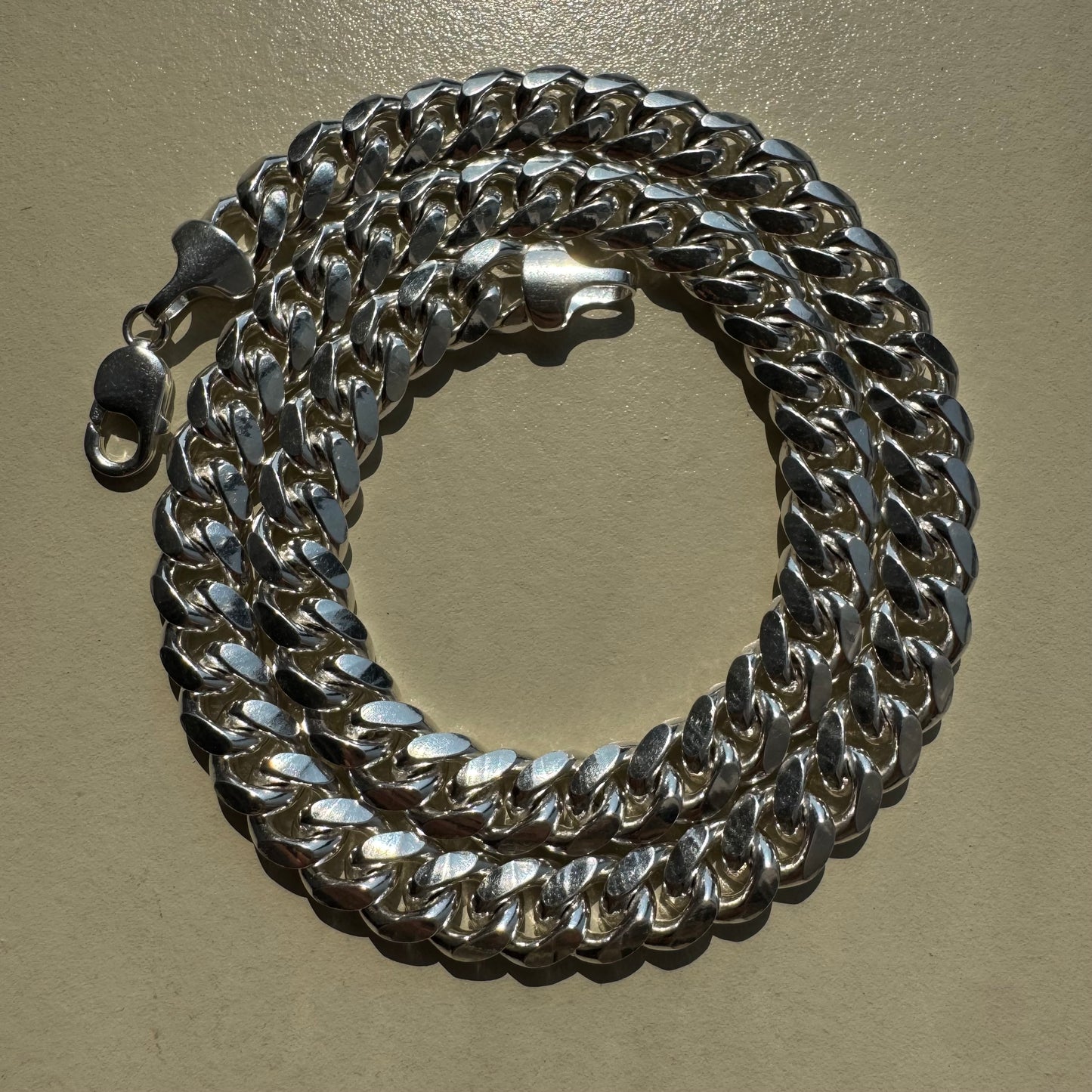 Brand New Solid Sterling/.925 Silver Super Heavyweight Miami Cuban Link Necklace (24”)