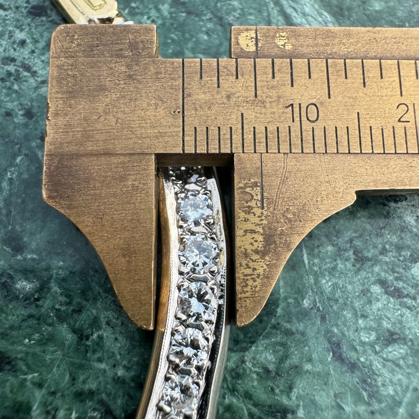 Vintage Custom Made 2.75ctw Natural Diamond 14k Gold Heavyweight Snail Link Necklace (15.75”)