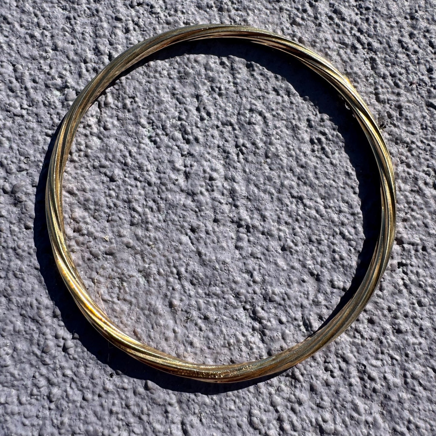 Vintage Tiffany & Co. 14k Yellow Gold Bangle Bracelet (7.5”)