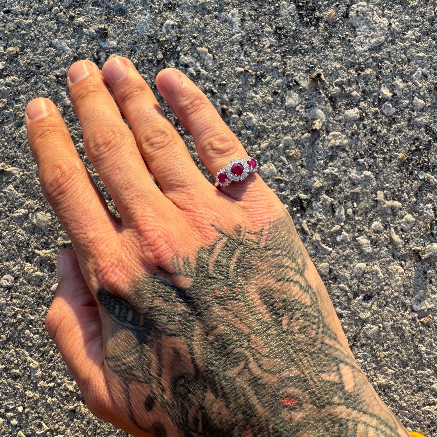 Brand New 14k White Gold 1.05ctw Natural Burmese Ruby .38ctw Natural VS Diamond Ring (8)
