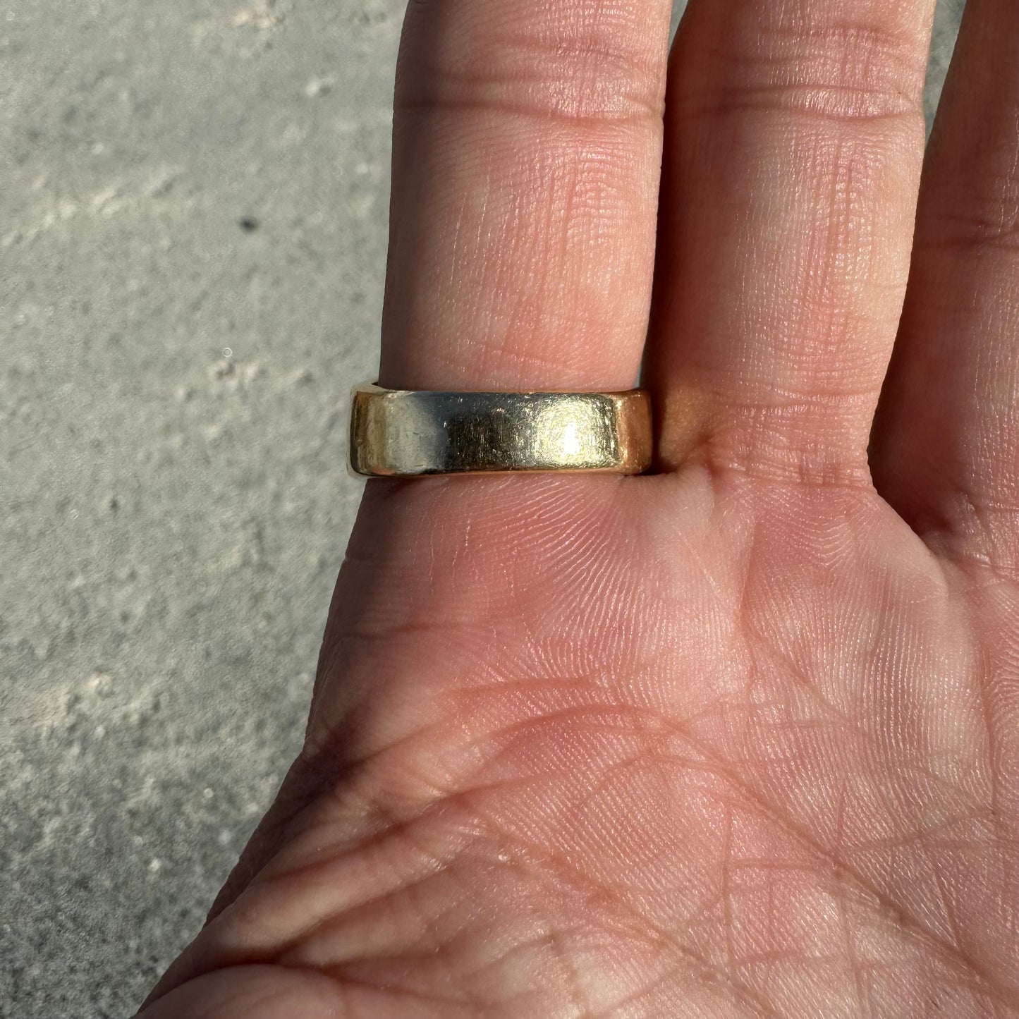 Vintage 14k Yellow Gold Raw 24k Nugget Inlaid .50Ct Natural Diamond Ring (11.5)