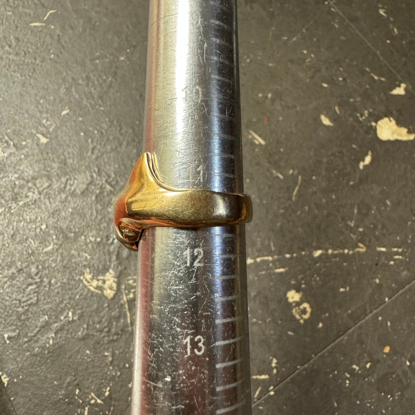 Vintage Custom 14k Yellow Gold Shark Ring (11.5)