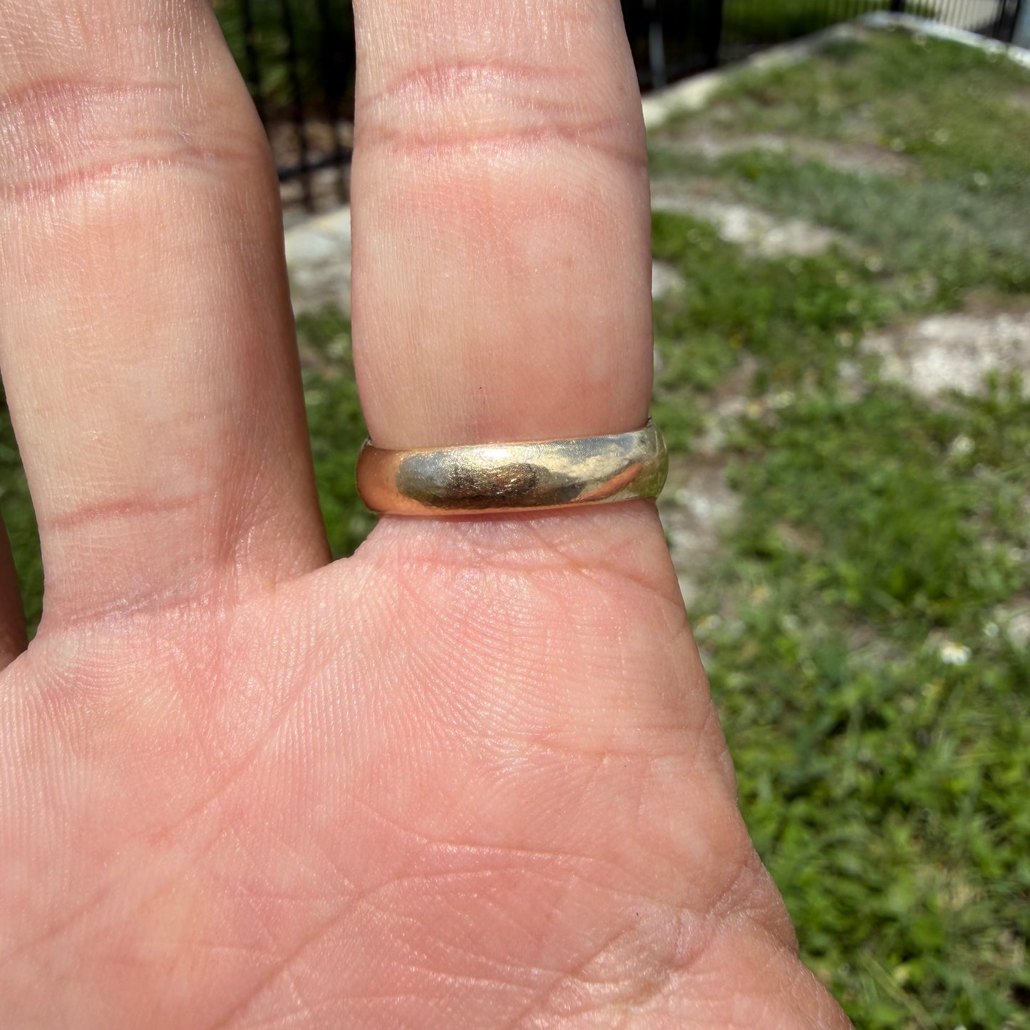Vintage Bezel Set Solid 14k Yellow Gold 1887 $5 Liberty Coin Ring
