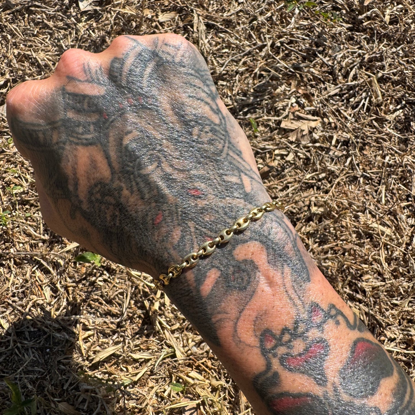 1970’s UnoAerre Solid 14k Yellow Gold Puffed Mariner Link Bracelet (7.5”)