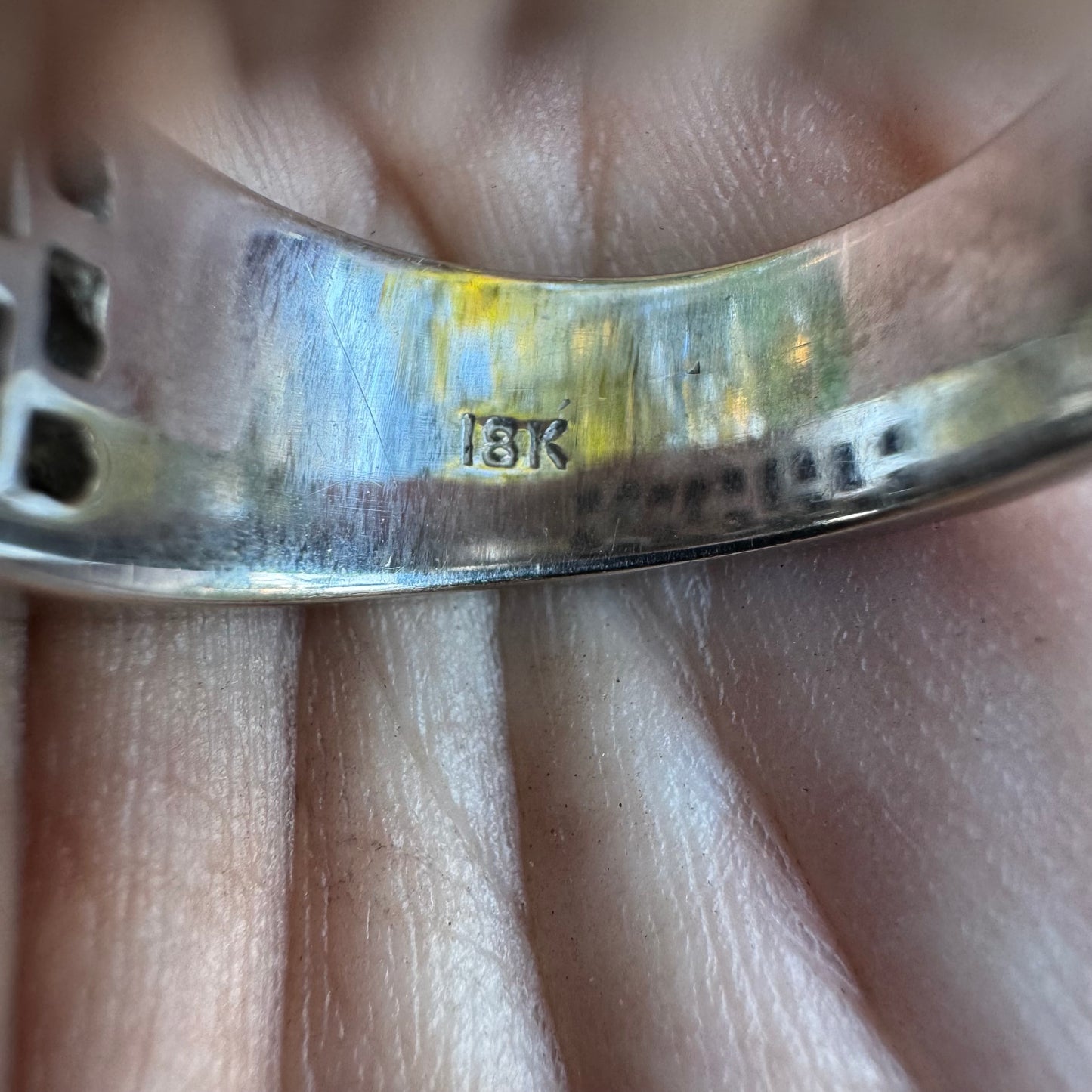 Vintage Solid 18k White Gold Invisible Set 2.5ctw VS Natural Diamond Ring (7)