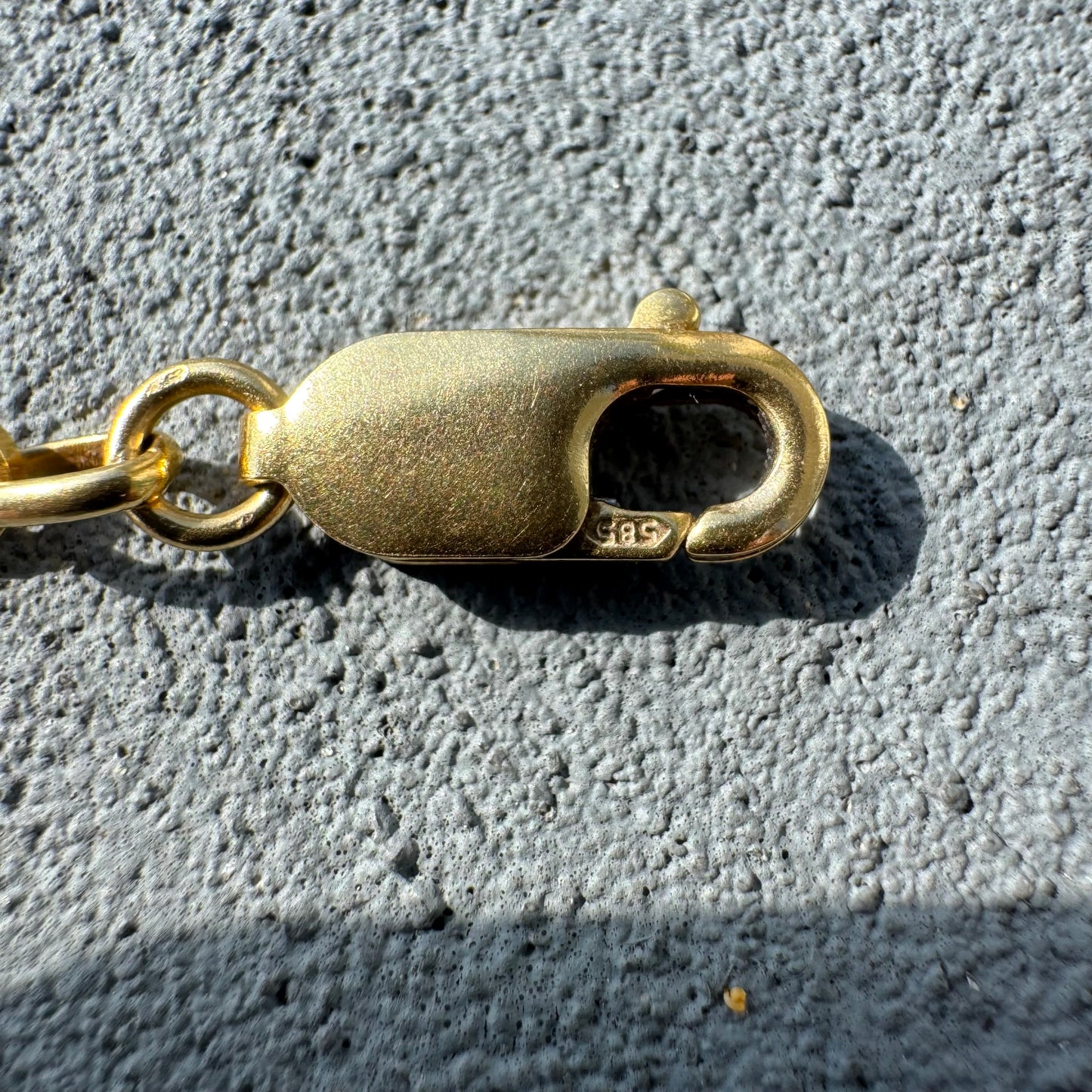 Vintage 14k Vibrant Yellow Gold Italian Puffed Mariner Link Necklace (20.75”)
