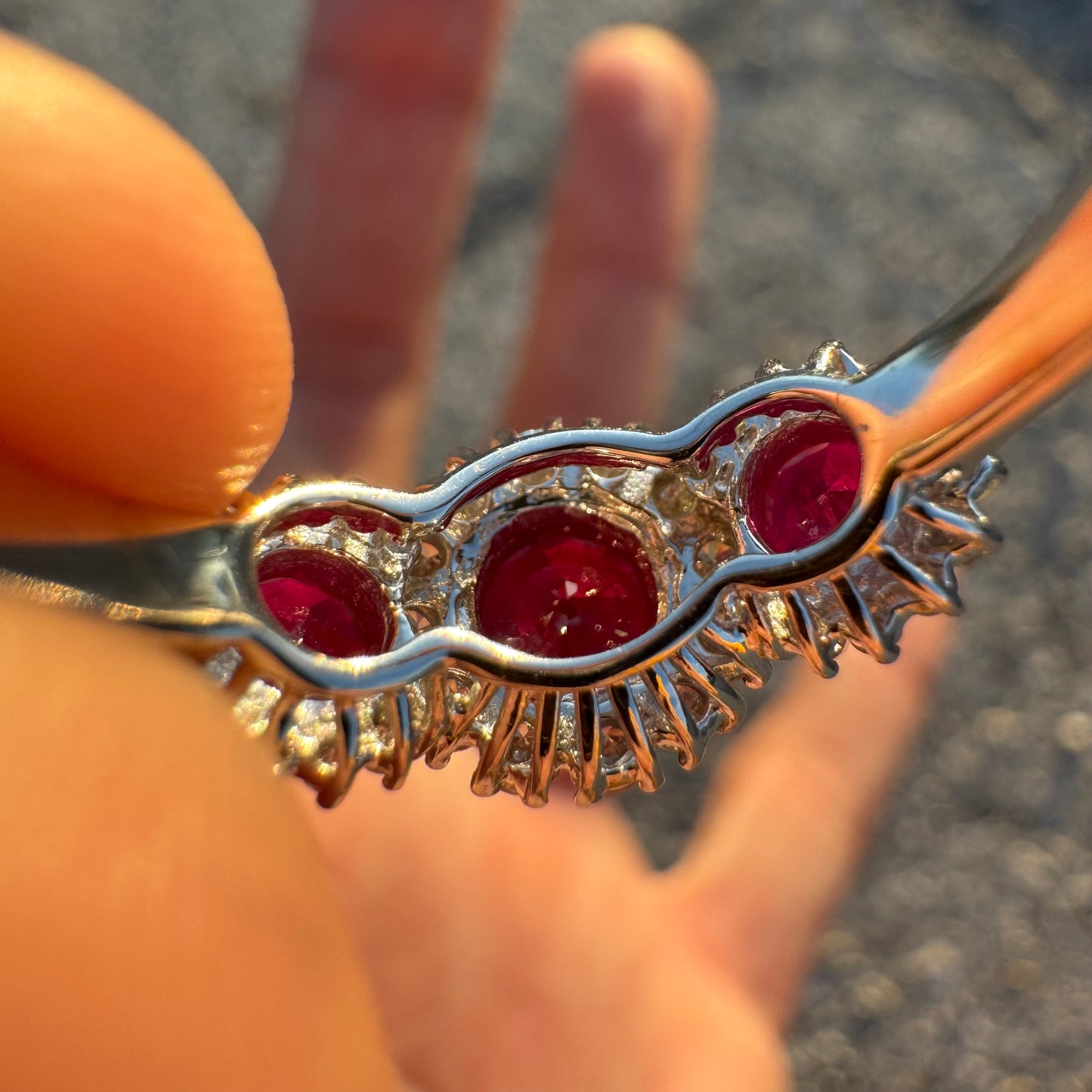 Brand New 14k White Gold 1.05ctw Natural Burmese Ruby .38ctw Natural VS Diamond Ring (8)