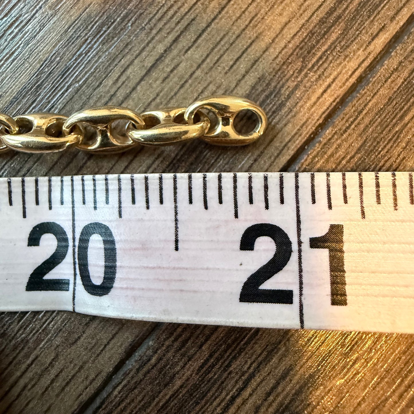 Vintage Solid 14k Yellow Gold Heavyweight Chaine D’ Ancre Puffed Mariner Link Necklace (20.75”)