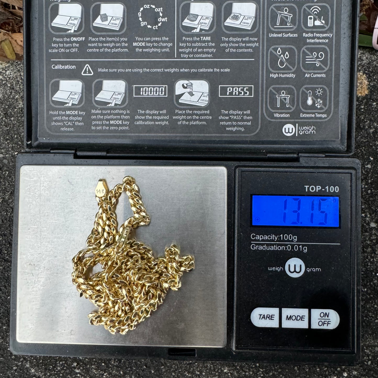 Brand New 14k Yellow Gold Miami Cuban Link Necklace (22”)