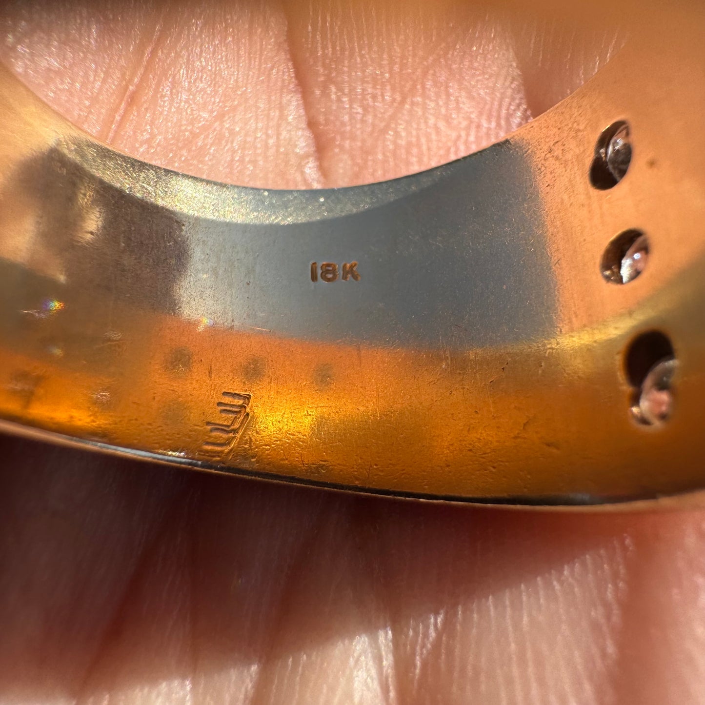 Vintage Solid Heavyweight 18k Yellow Gold 1.5ctw Natural Diamond Chunky Cigar Band (10.75-11)