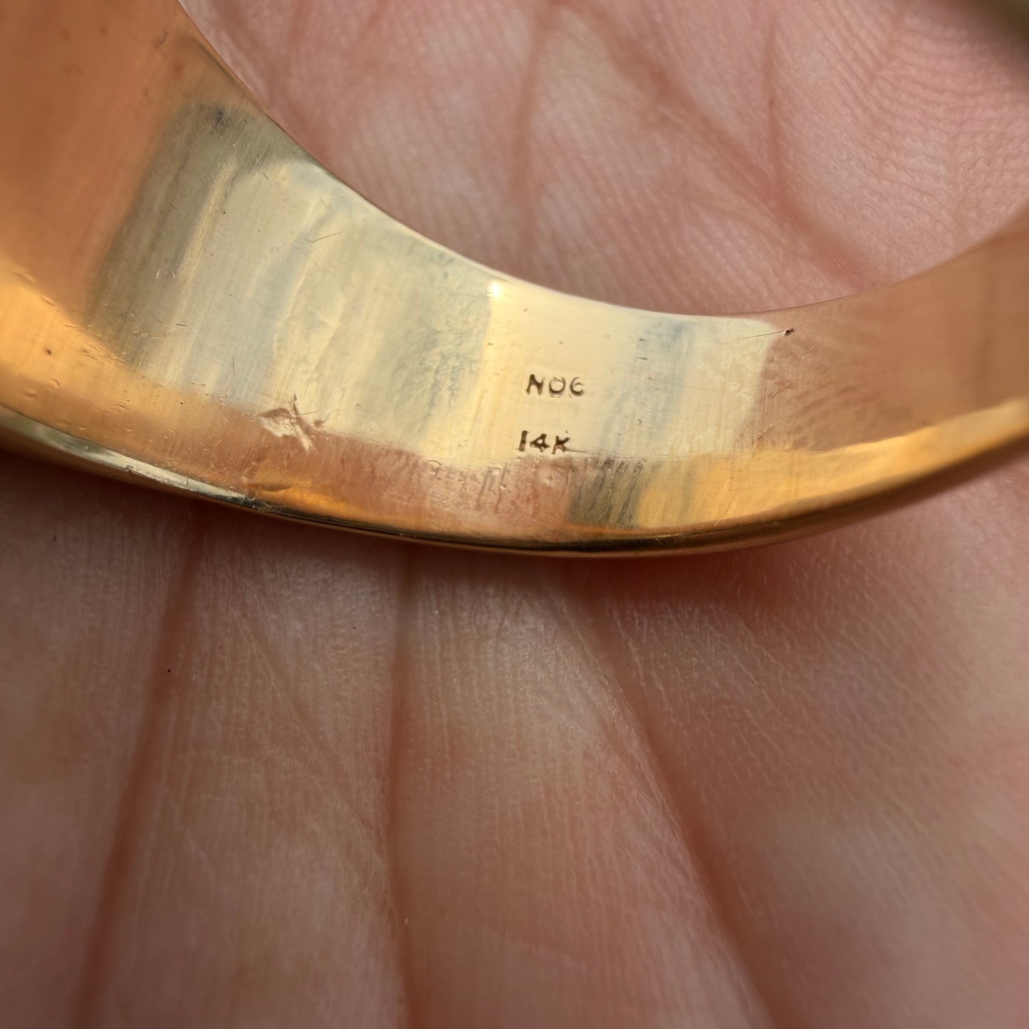 Vintage Solid 14k Yellow Gold Raw 22k Nugget Gold Bearing Quartz Signet Ring (10)