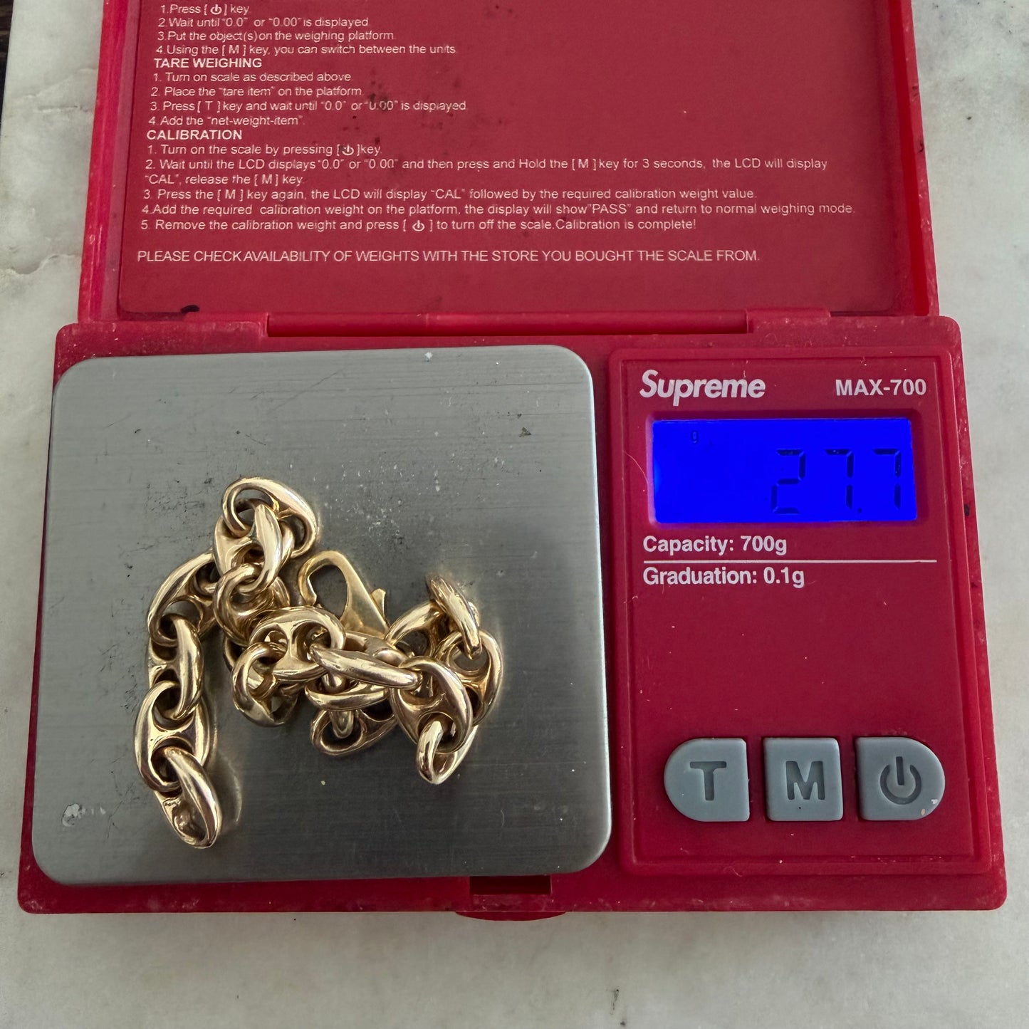 Vintage Fully Solid 14k Yellow Gold Heavyweight Chaine D’ Ancre Puffed Mariner Link Bracelet (7.5”)
