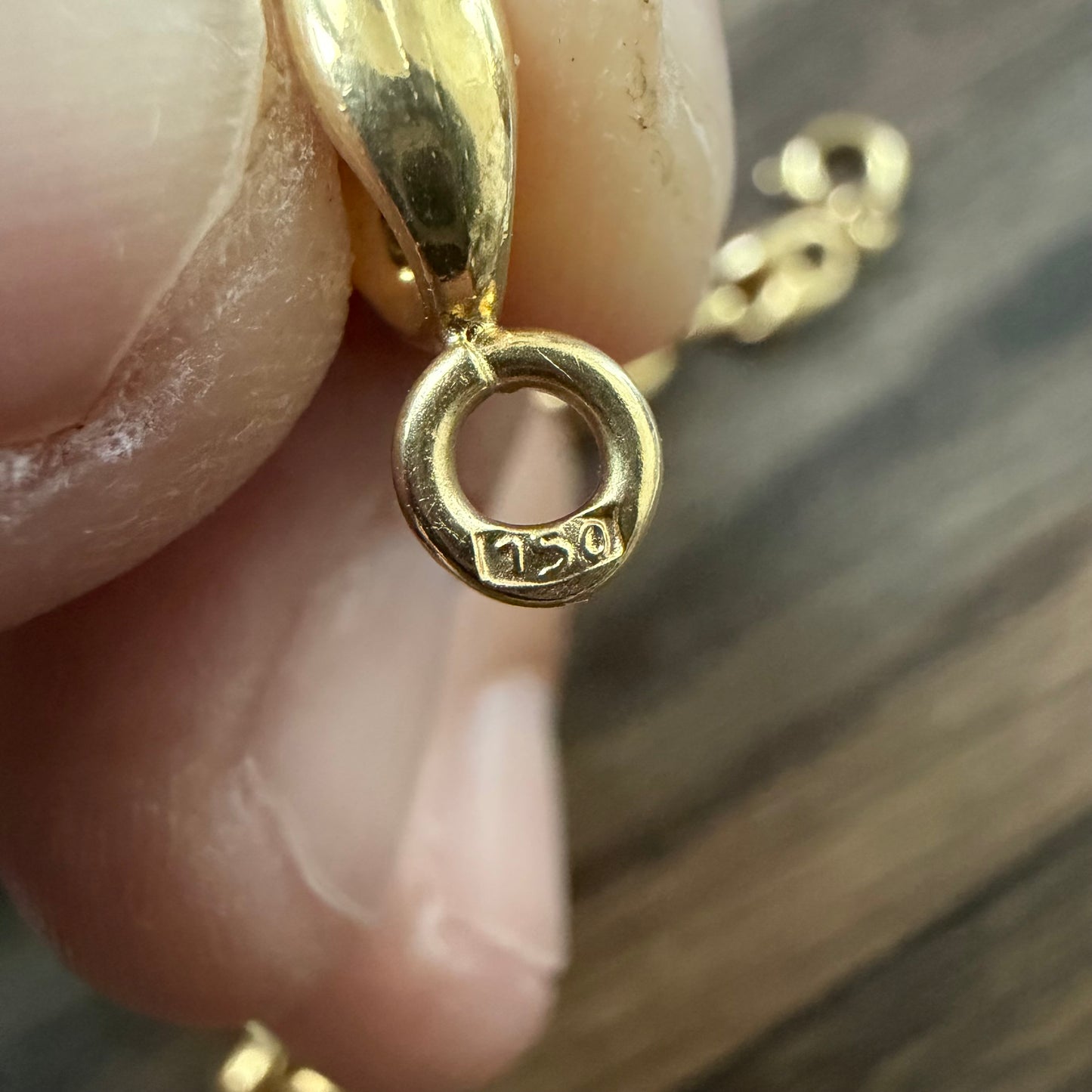 Antique Heavyweight 18k Yellow Gold Classic Puffed Gucci Link Necklace (18.5”)