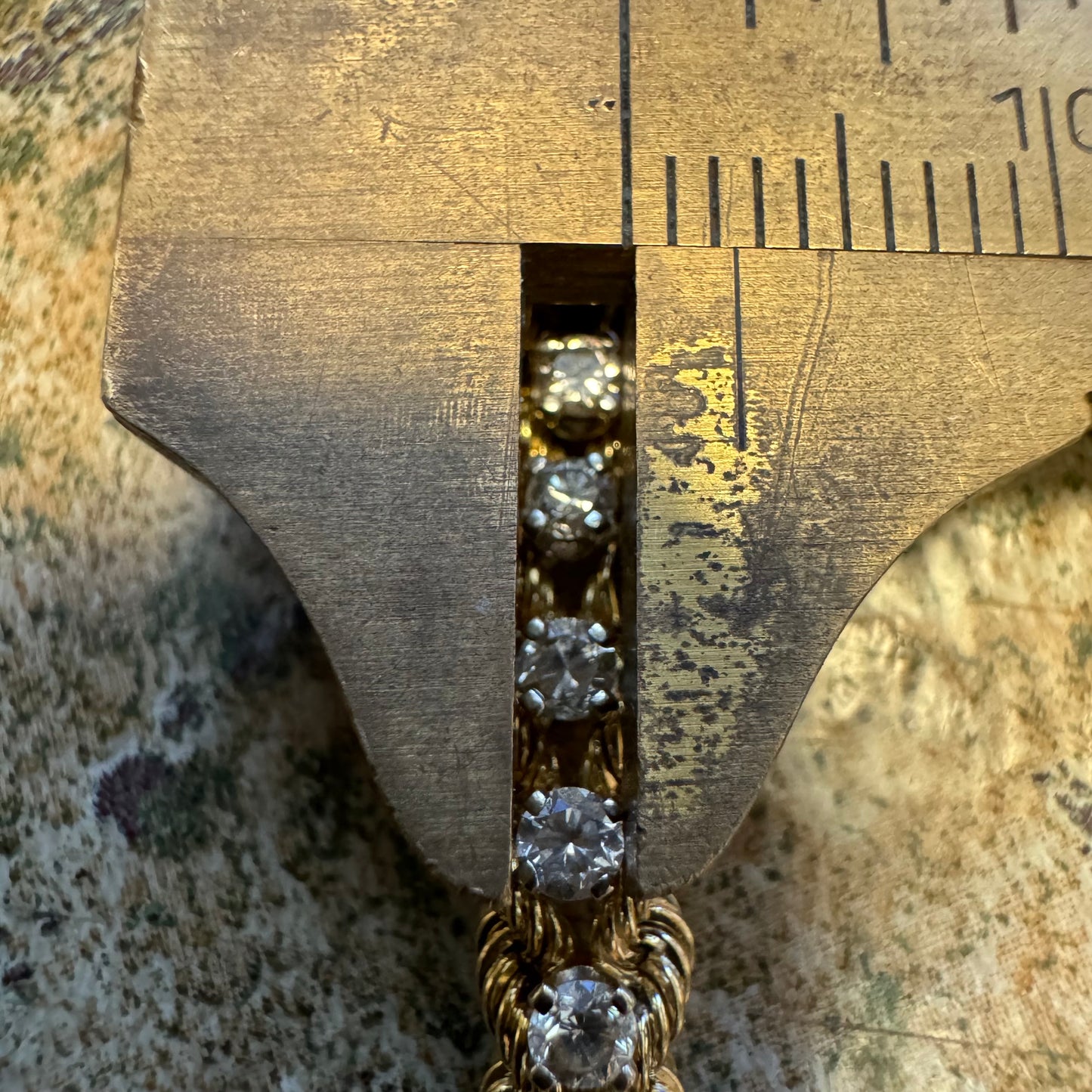 1970’s Solid 14k Yellow Gold 2.0ctw Natural Diamond Double Rope Bracelet (7.5”)