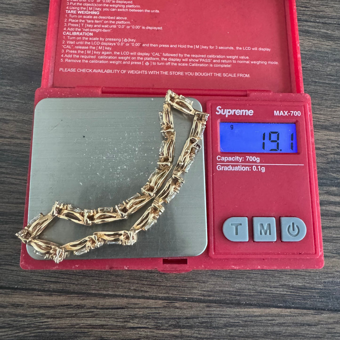 Vintage Solid 14k Yellow Gold 6.0ctw Natural Diamond Bracelet (7”)