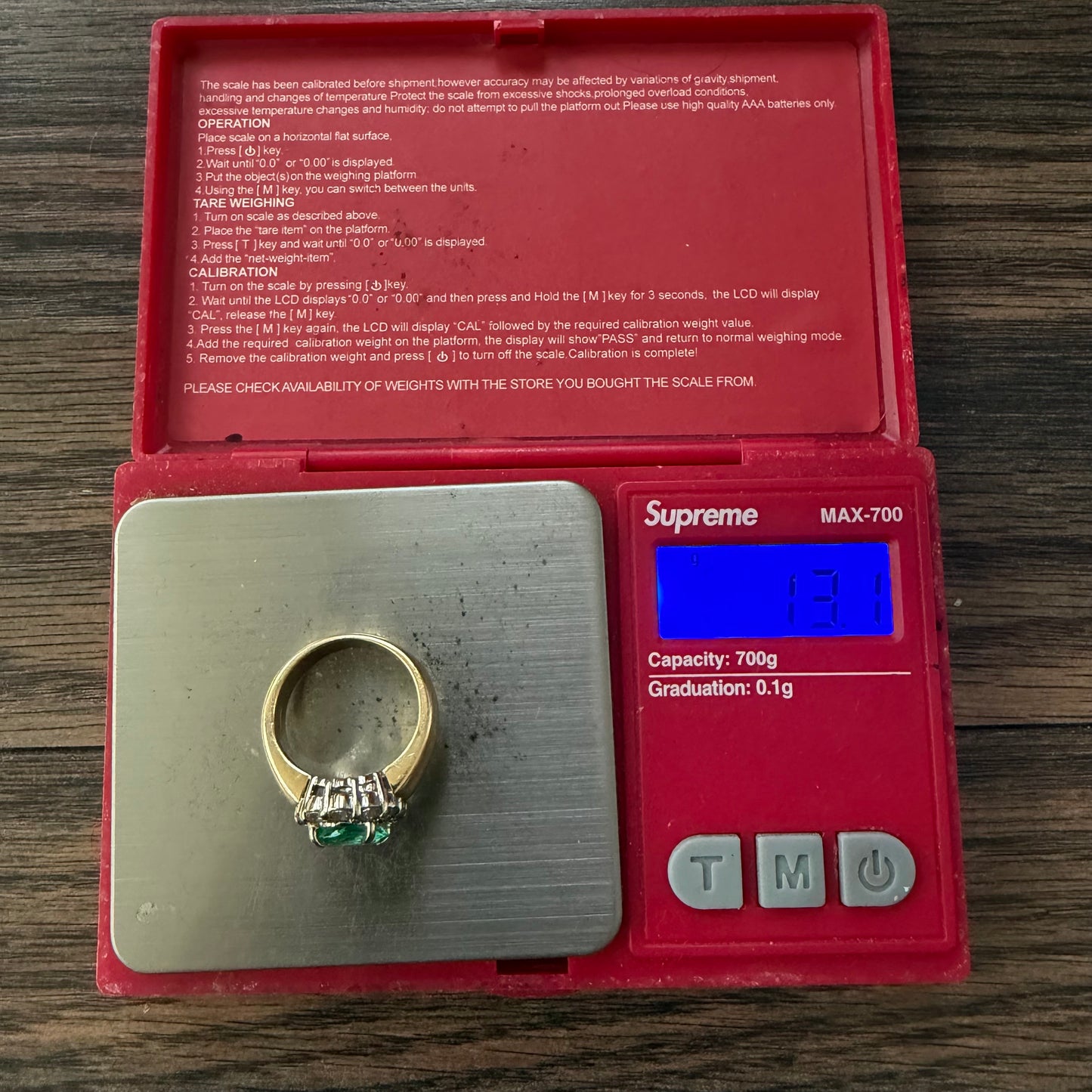 Vintage Solid 18k Yellow Gold 4.0ctw Natural Emerald Solitaire VS Diamond Halo Ring (6)