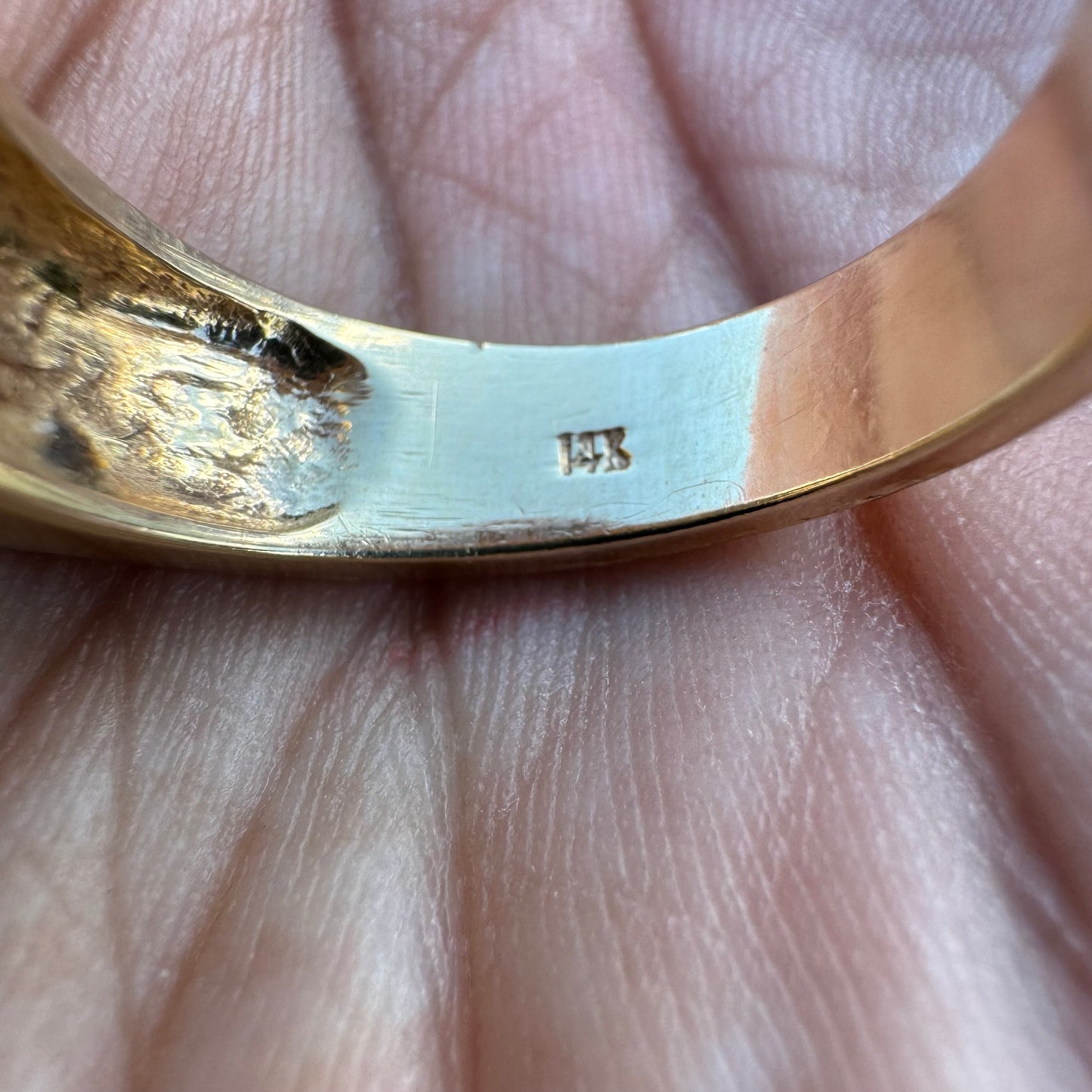 Vintage 1.25ctw Natural Diamond Solid 14k Yellow Gold Heavyweight Custom Ring (8)