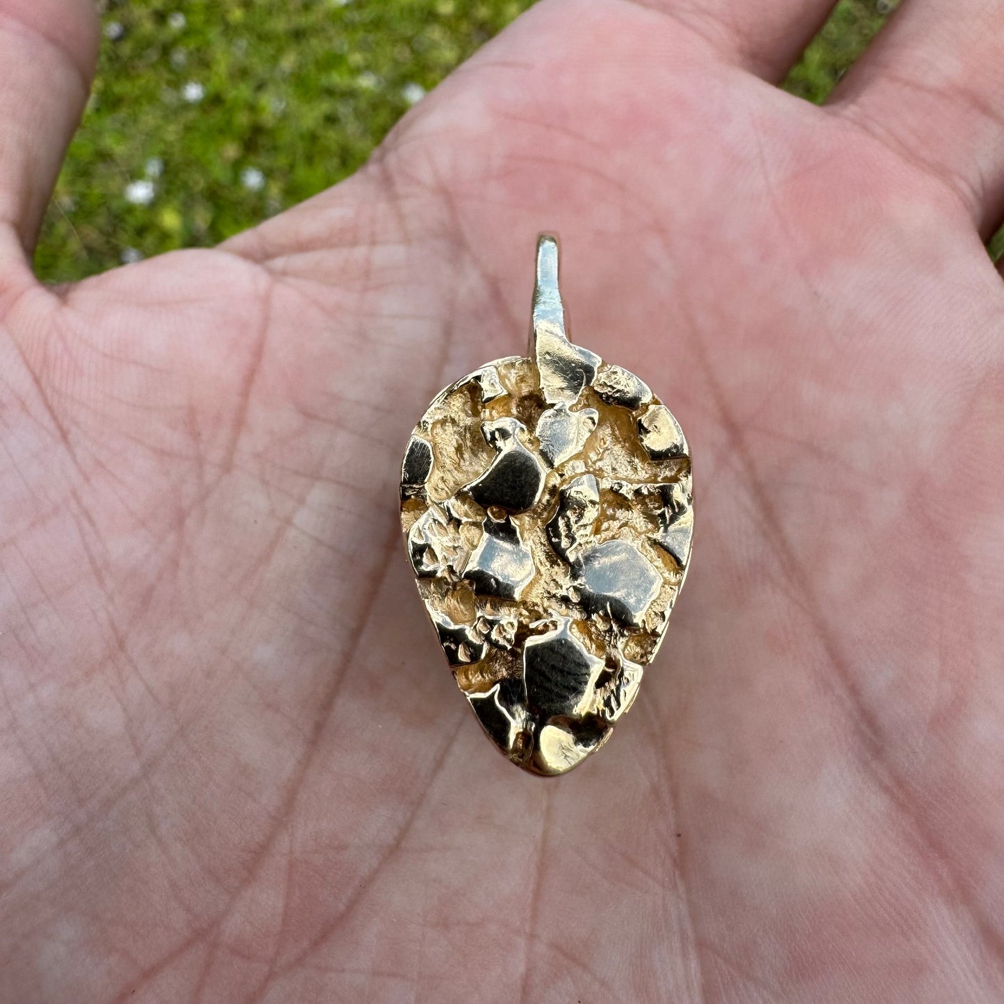 Vintage Solid 14k Yellow Gold Nugget Jewelers Loupe