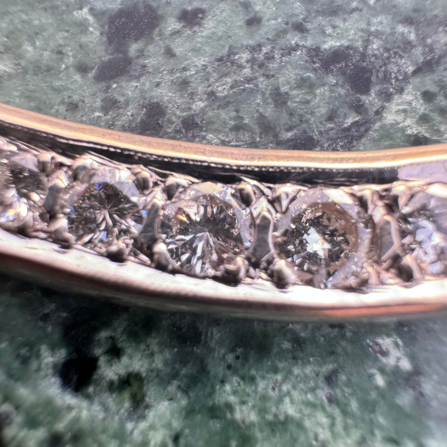 Vintage Custom Made 2.75ctw Natural Diamond 14k Gold Heavyweight Snail Link Necklace (15.75”)