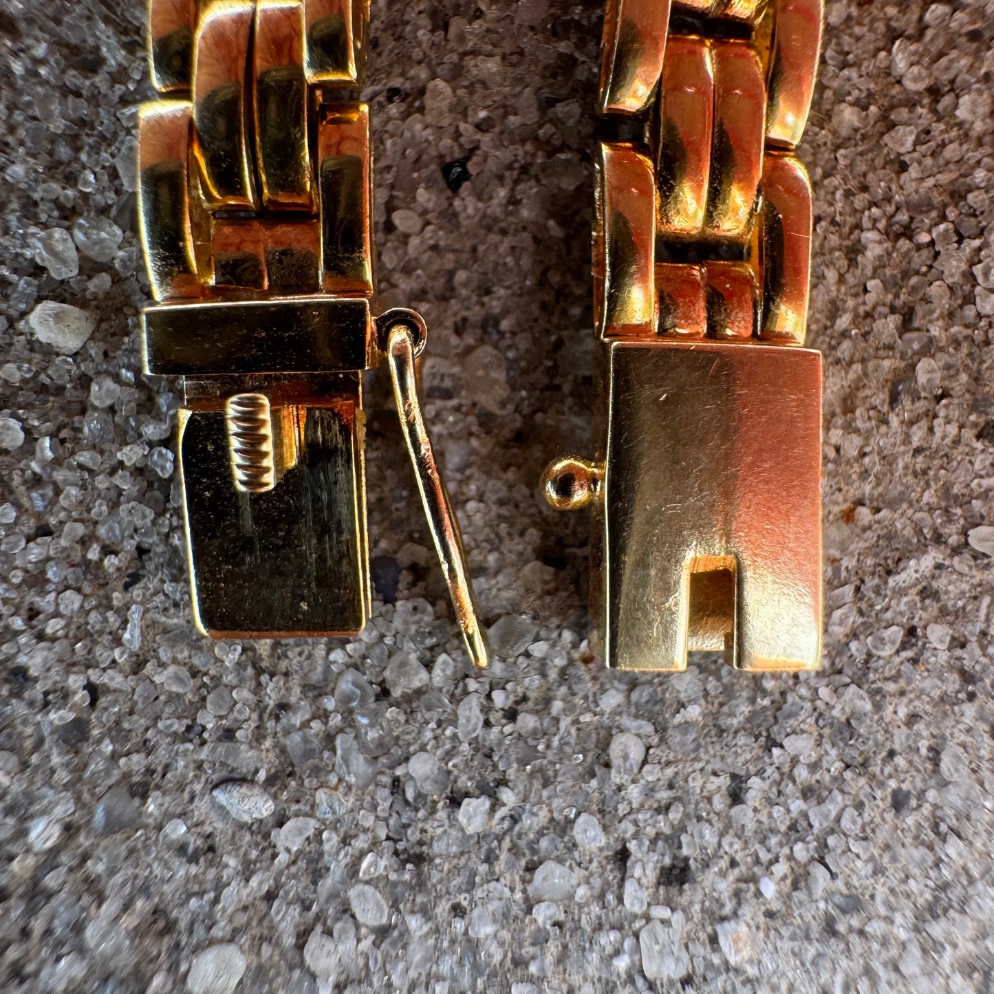 Vintage 18k Yellow Gold 3.25ctw Natural Columbian Emerald And Diamond Panther Link Bracelet (7.25”)